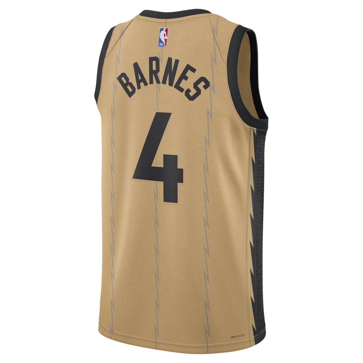 NBA unisex toronto raptors scottie barnes nike gold 202324 swingman jersey – city edition Collection - Official Jerseys & Hats | NBA Store