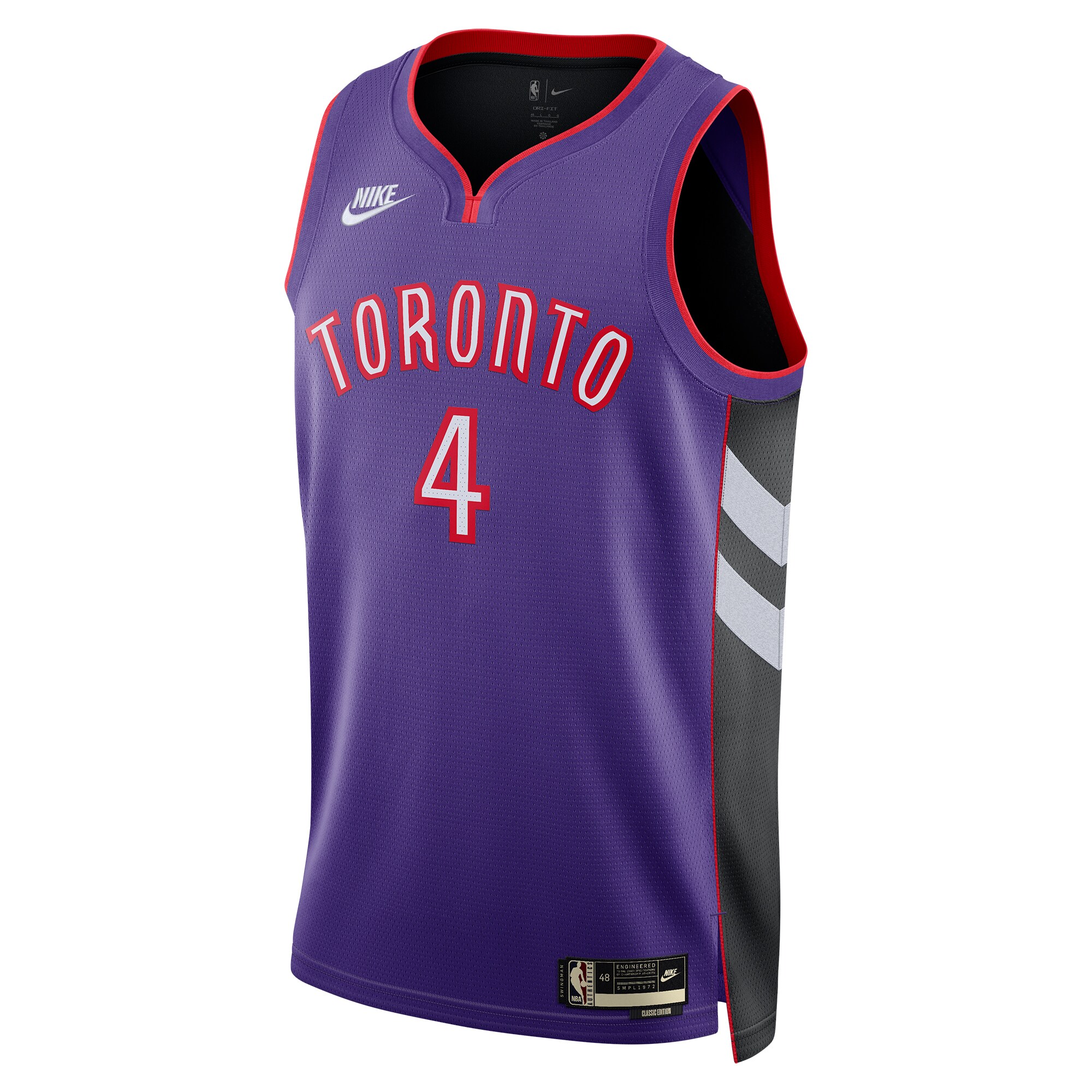 NBA unisex toronto raptors scottie barnes nike purple 202425 swingman jersey – classic edition Collection - Official Jerseys & Hats | NBA Store