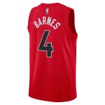 NBA unisex toronto raptors scottie barnes nike red swingman jersey – icon edition Collection - Official Jerseys & Hats | NBA Store