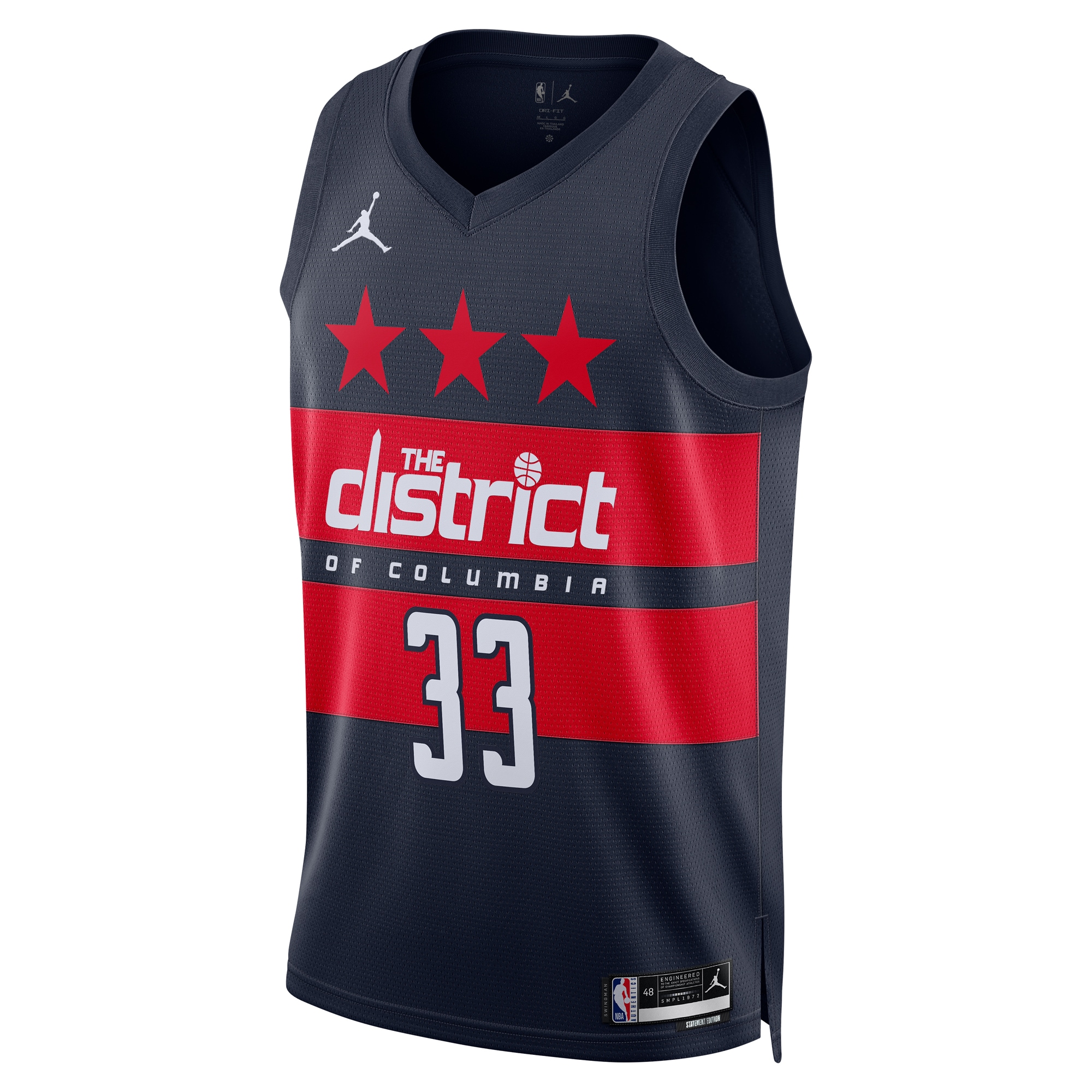 NBA unisex washington wizards kyle kuzma jordan brand navy 202425 swingman jersey – statement edition Collection - Official Jerseys & Hats | NBA Store