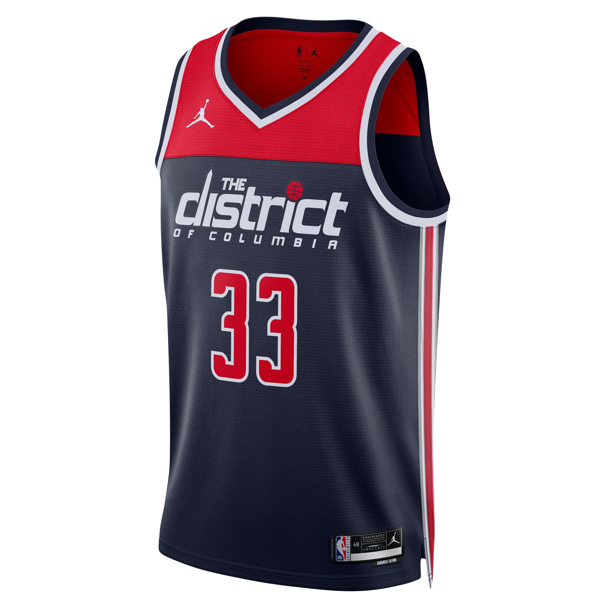 NBA unisex washington wizards kyle kuzma jordan brand navy swingman jersey – statement edition Collection - Official Jerseys & Hats | NBA Store