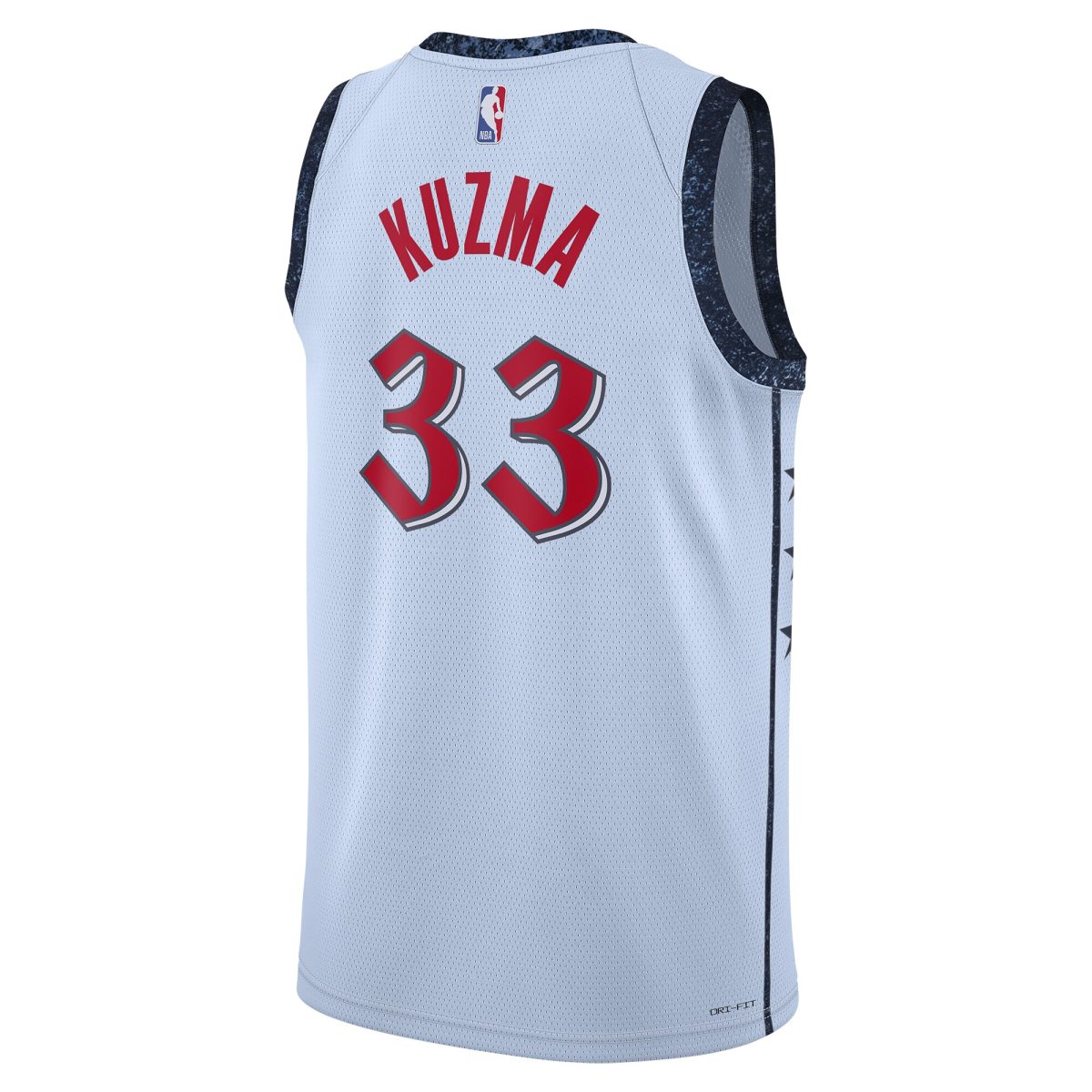 NBA unisex washington wizards kyle kuzma nike powder blue 202425 swingman player jersey – city edition Collection - Official Jerseys & Hats | NBA Store