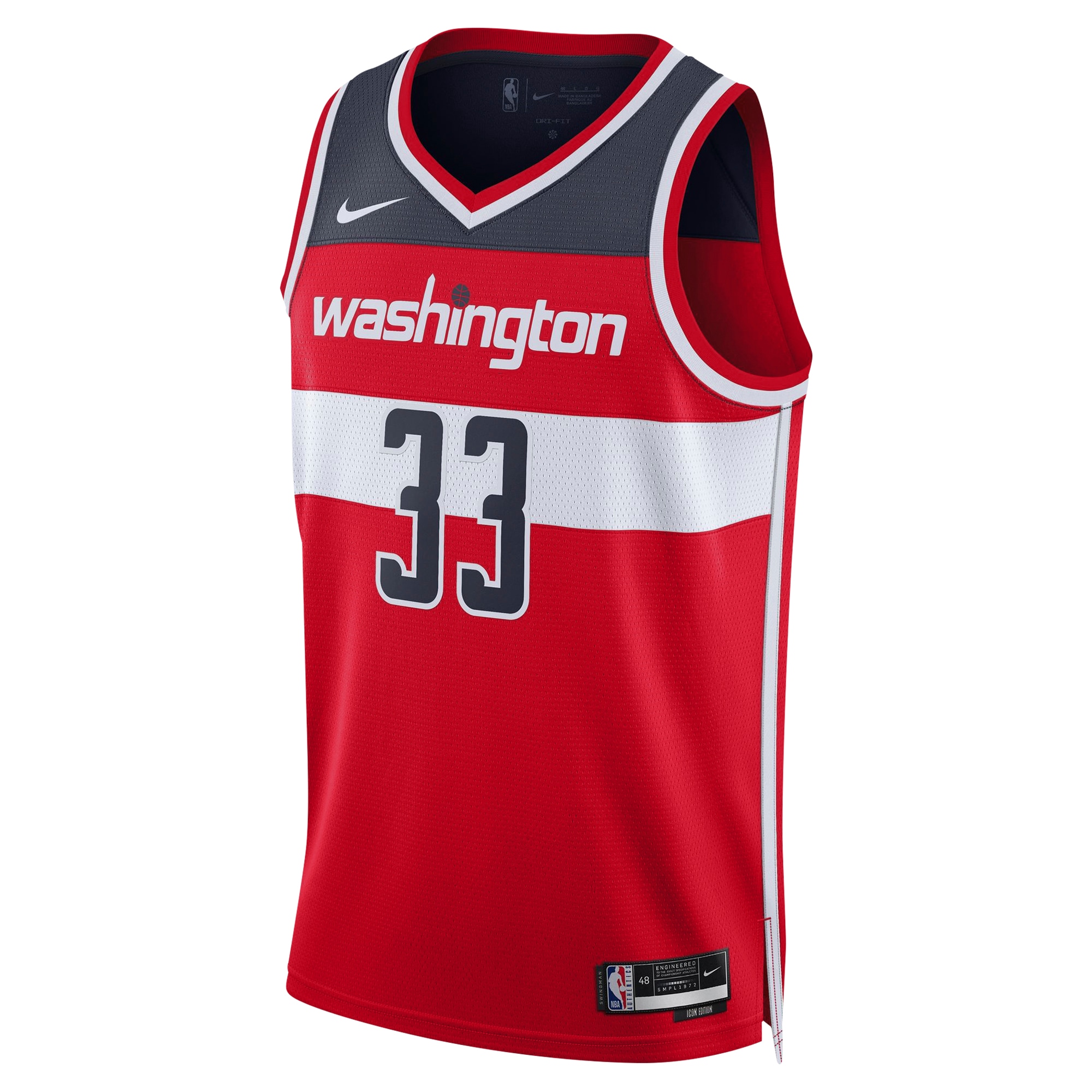 NBA unisex washington wizards kyle kuzma nike red swingman jersey – icon edition Collection - Official Jerseys & Hats | NBA Store