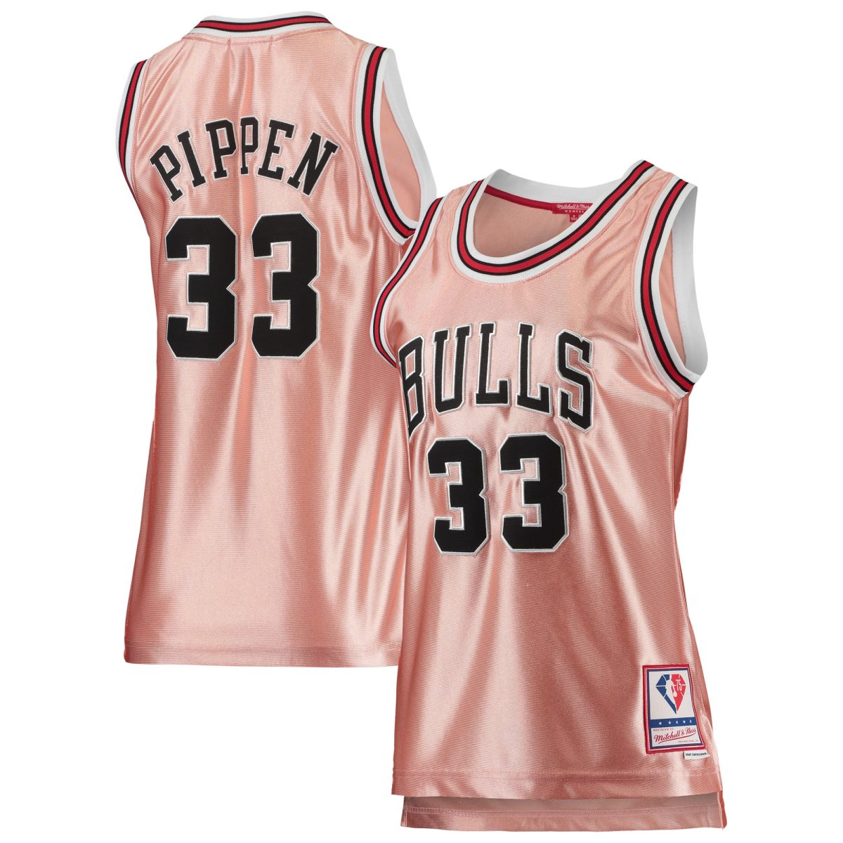 NBA women8217s chicago bulls scottie pippen mitchell amp ness pink 75th anniversary rose gold 1997 swingman jersey Collection - Official Jerseys & Hats | NBA Store