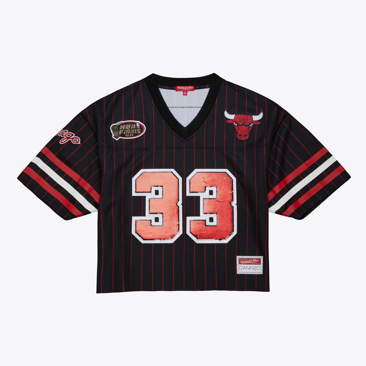 NBA women8217s chicago bulls scottie pippen mitchell amp ness x dannijo black cropped football fashion jersey Collection - Official Jerseys & Hats | NBA Store