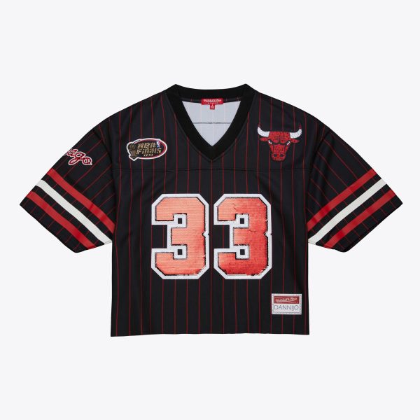 NBA women8217s chicago bulls scottie pippen mitchell amp ness x dannijo black cropped football fashion jersey Collection - Official Jerseys & Hats | NBA Store