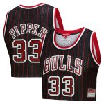 NBA women8217s chicago bulls scottie pippen mitchell amp ness x dannijo black fashion cropped basketball jersey Collection - Official Jerseys & Hats | NBA Store