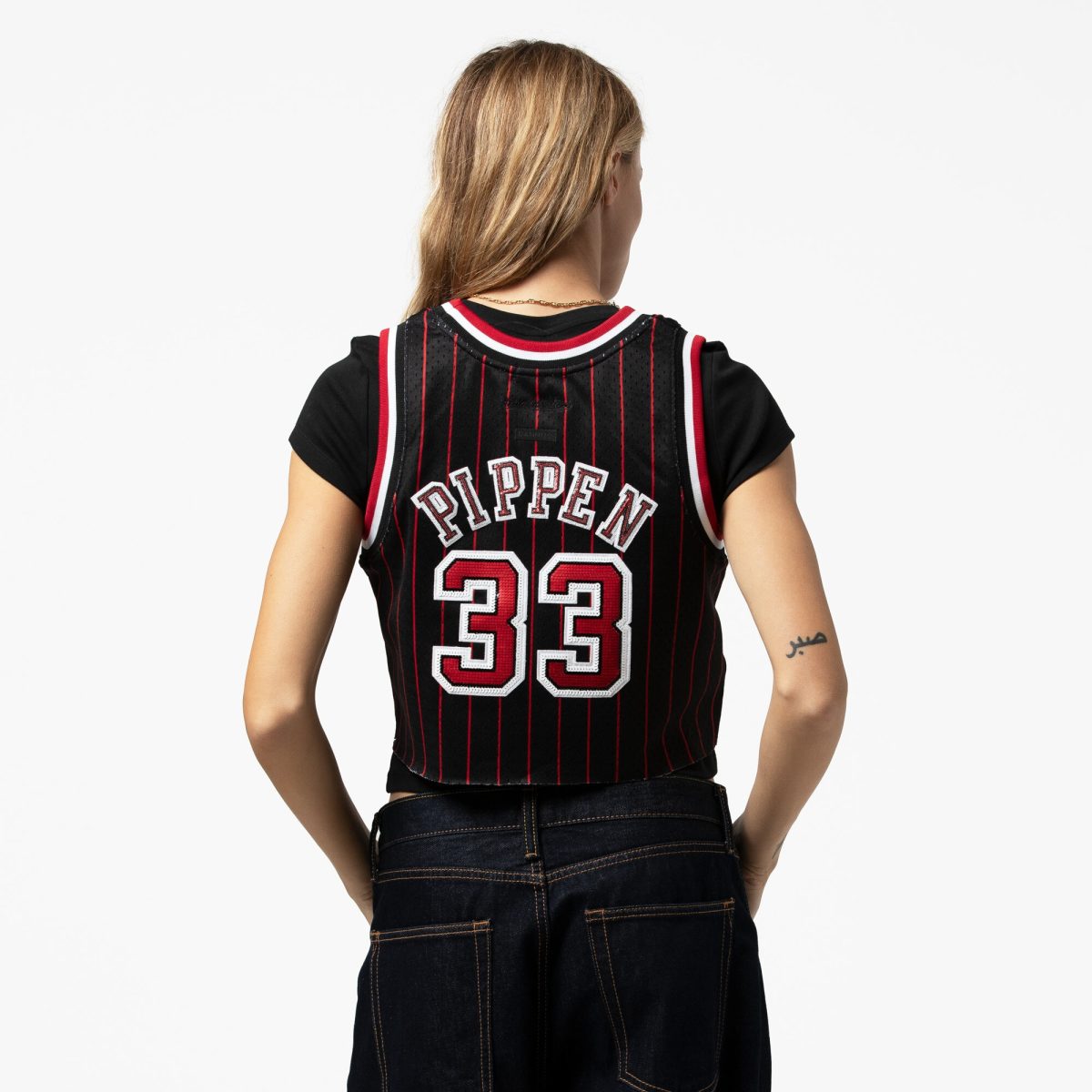 NBA women8217s chicago bulls scottie pippen mitchell amp ness x dannijo black fashion cropped basketball jersey Collection - Official Jerseys & Hats | NBA Store