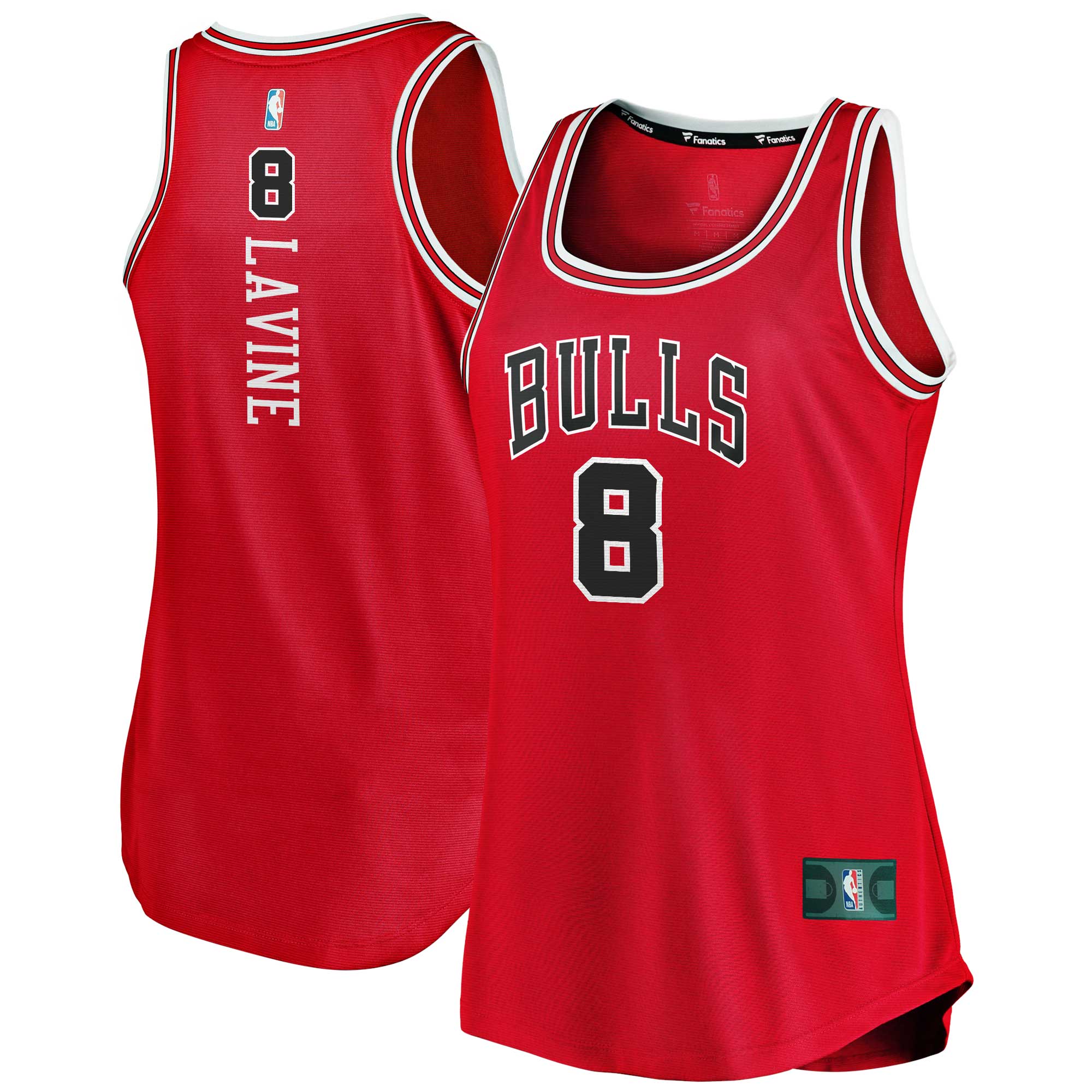 NBA women8217s chicago bulls zach lavine fanatics red fast break tank jersey – icon edition Collection - Official Jerseys & Hats | NBA Store