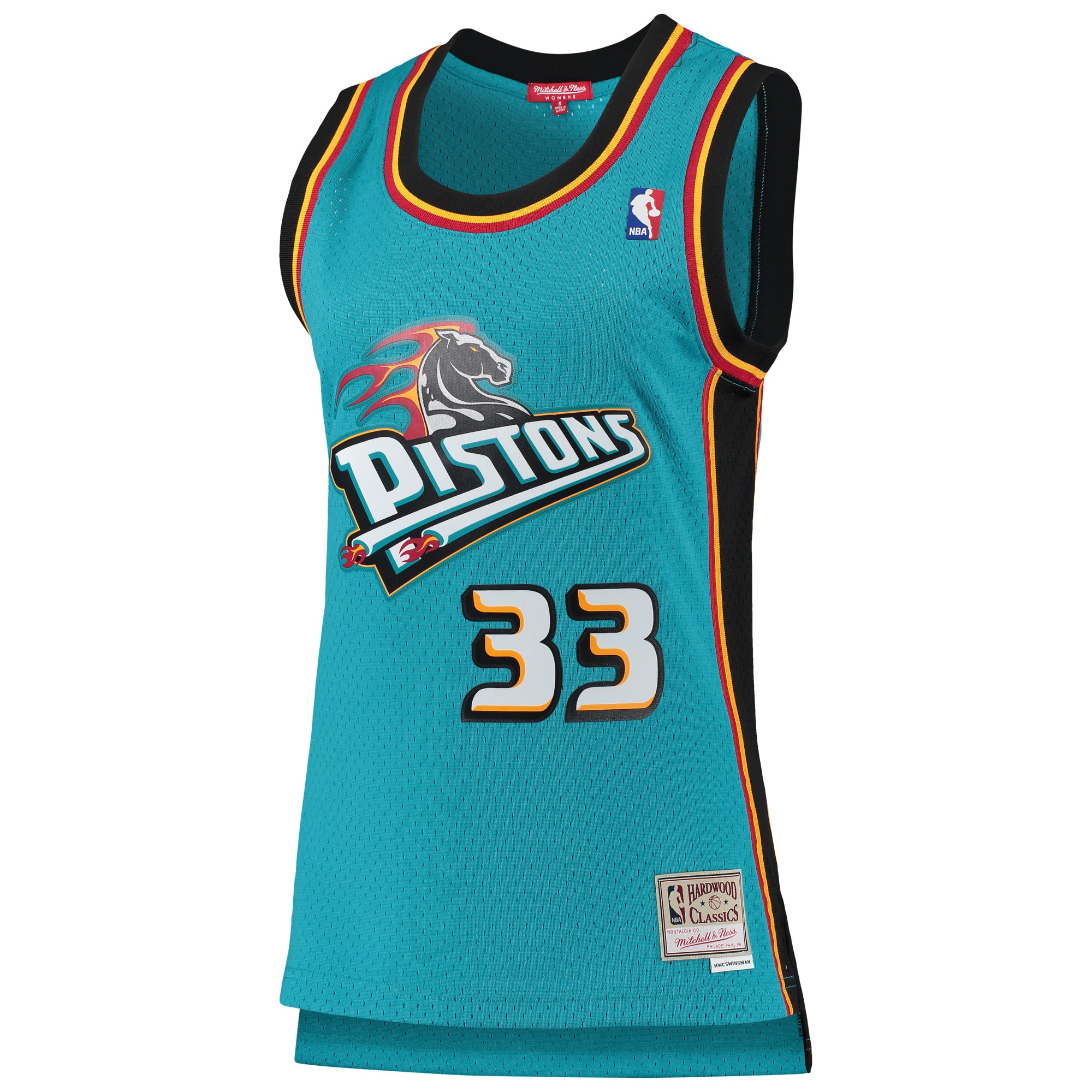 NBA women8217s detroit pistons grant hill mitchell amp ness teal 199899 hardwood classics swingman jersey Collection - Official Jerseys & Hats | NBA Store