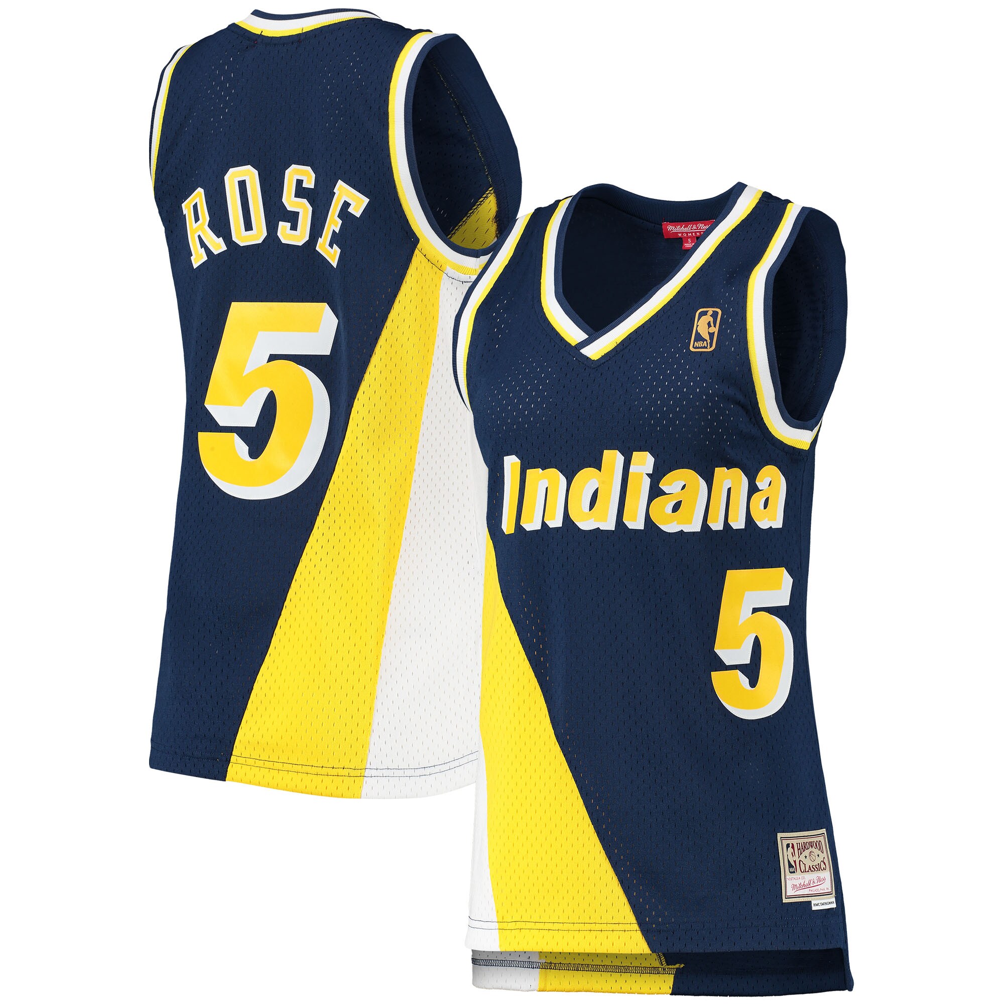 NBA women8217s indiana pacers jalen rose mitchell amp ness navy 199697 hardwood classics swingman jersey Collection - Official Jerseys & Hats | NBA Store