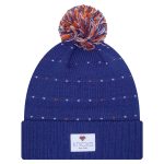 NBA women8217s new york knicks new era blue throwback labeled patch cuffed knit hat with pom Collection - Official Jerseys & Hats | NBA Store