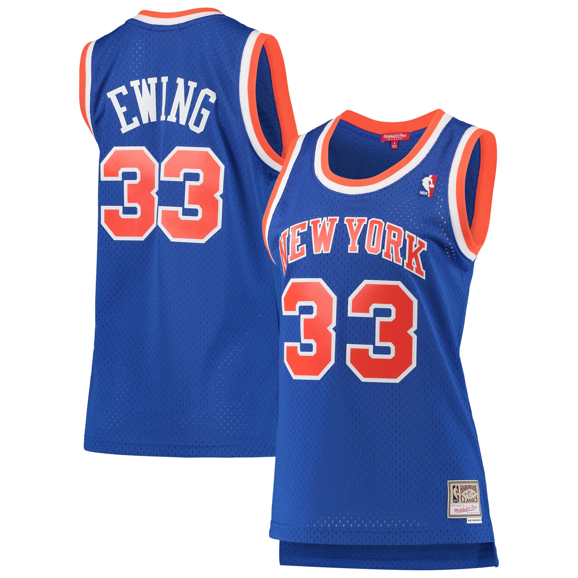 NBA women8217s new york knicks patrick ewing mitchell amp ness blue 199192 hardwood classics swingman jersey Collection - Official Jerseys & Hats | NBA Store