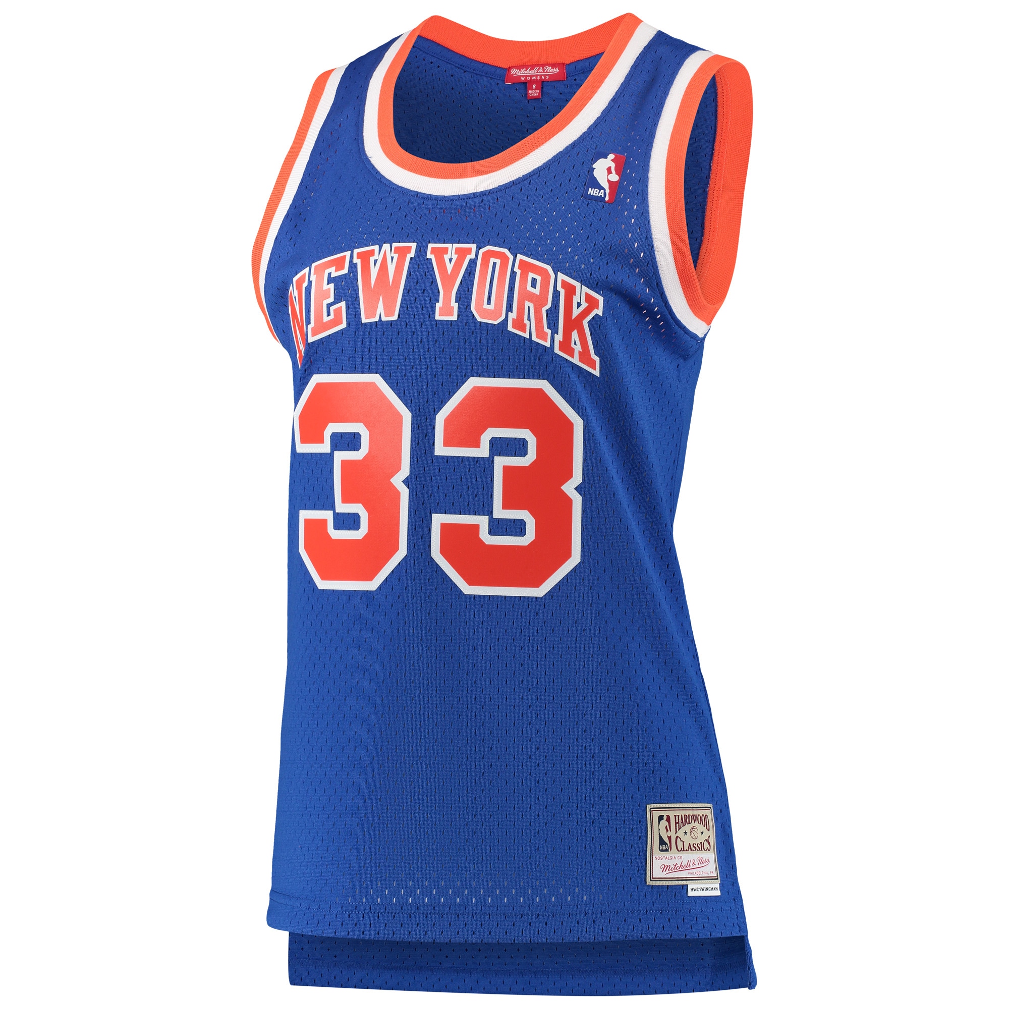 NBA women8217s new york knicks patrick ewing mitchell amp ness blue 199192 hardwood classics swingman jersey Collection - Official Jerseys & Hats | NBA Store