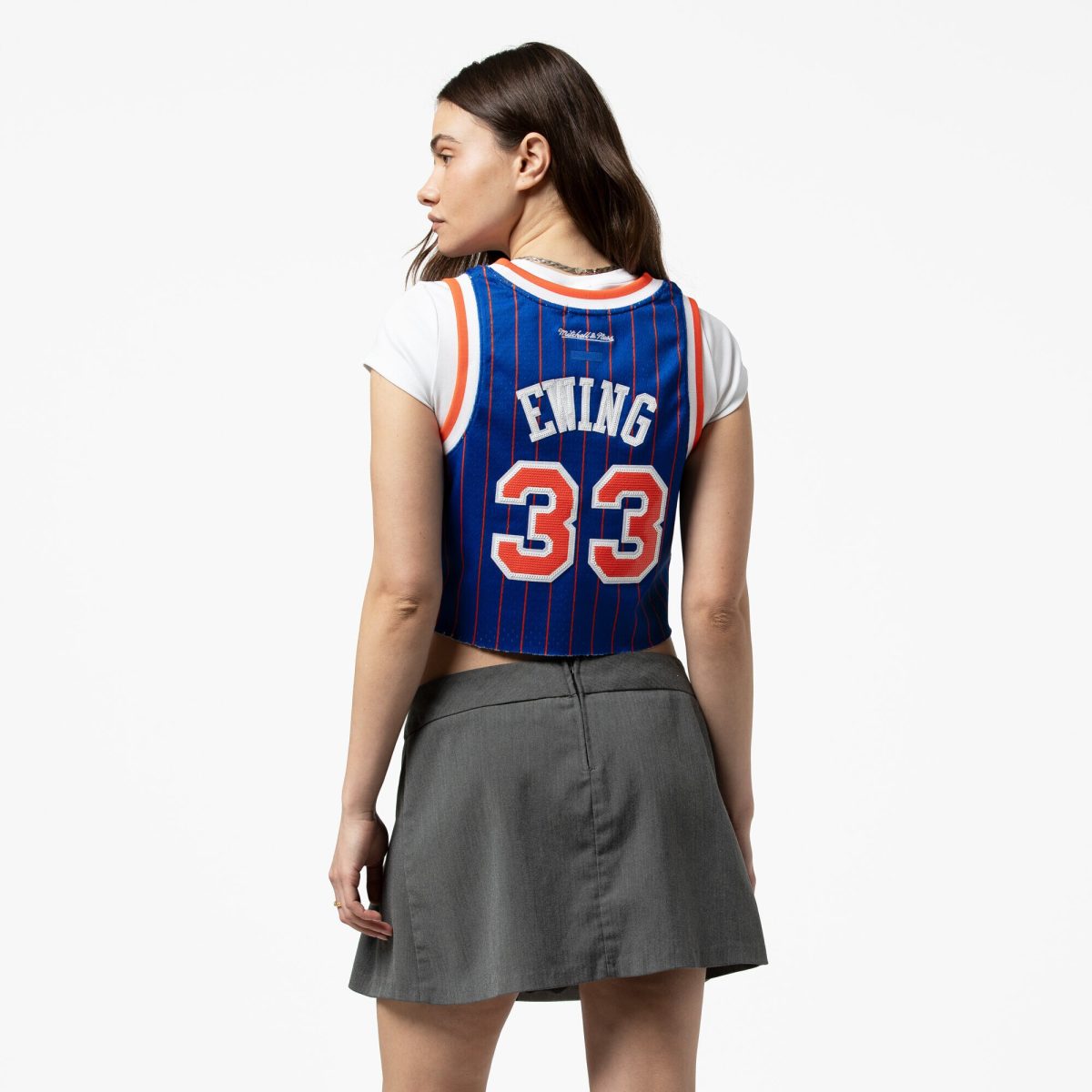 NBA women8217s new york knicks patrick ewing mitchell amp ness x dannijo royal fashion cropped basketball jersey Collection - Official Jerseys & Hats | NBA Store