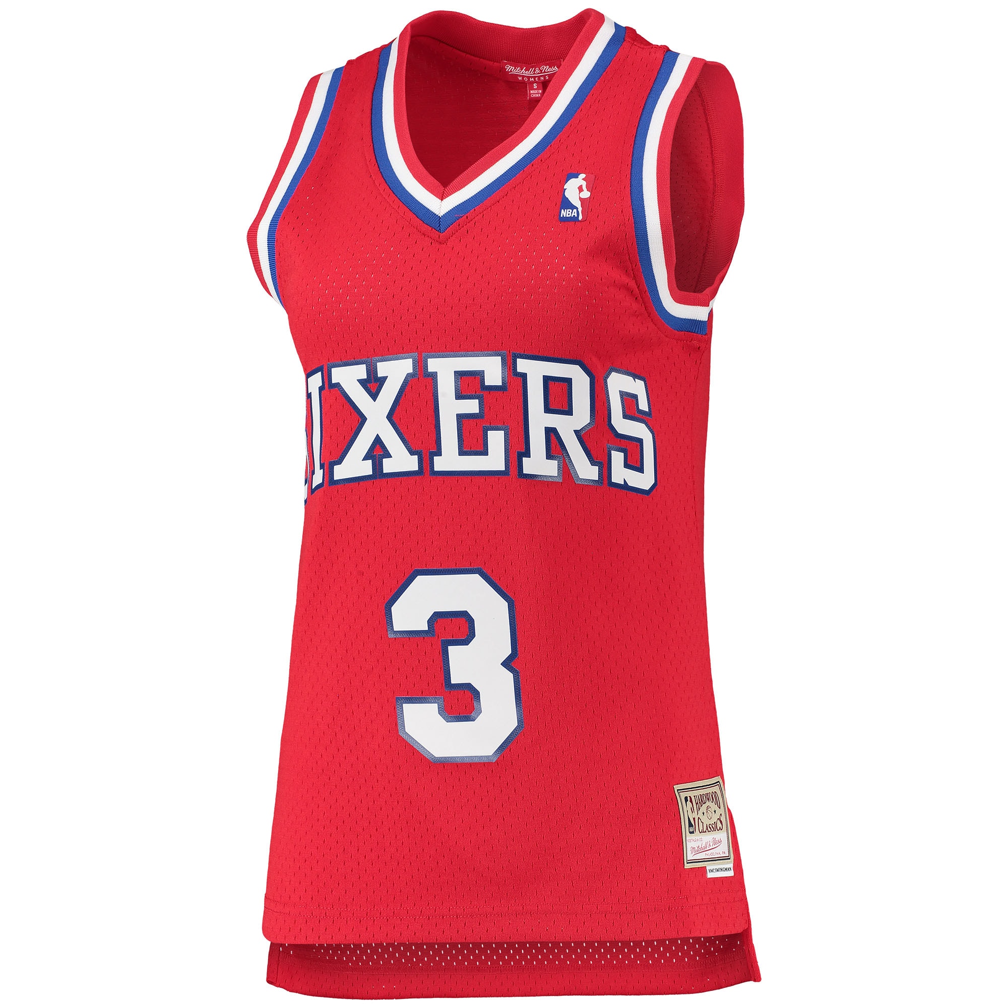 NBA women8217s philadelphia 76ers allen iverson mitchell amp ness red 200203 hardwood classics swingman jersey Collection - Official Jerseys & Hats | NBA Store