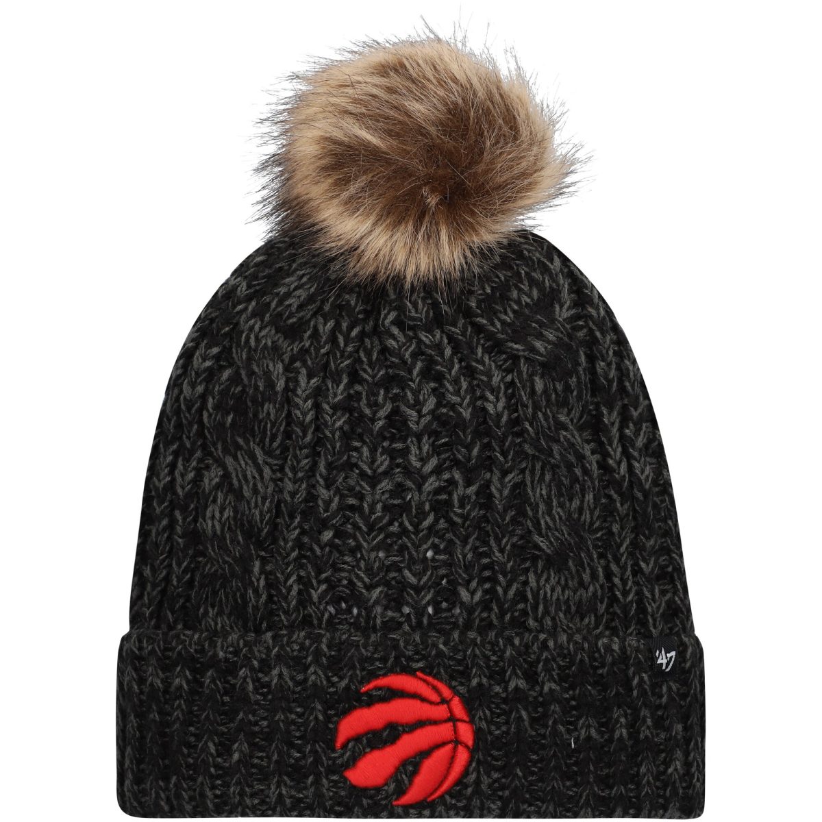 NBA women8217s toronto raptors 821747 black meeko cuffed knit hat with pom Collection - Official Jerseys & Hats | NBA Store