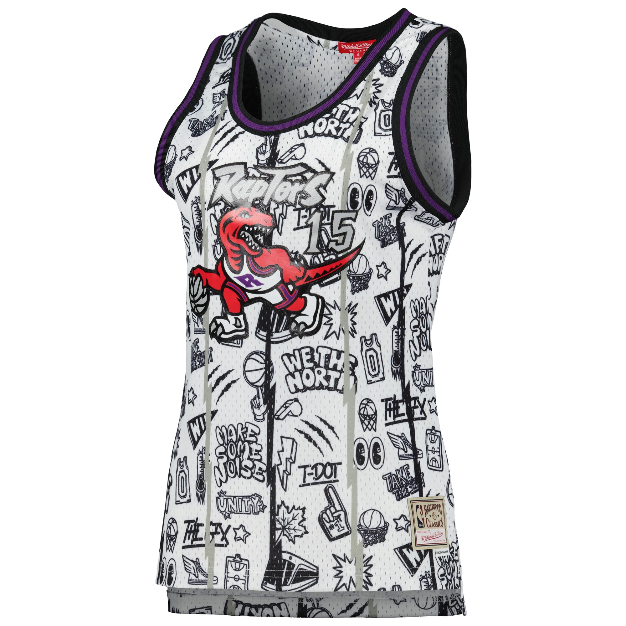 NBA women8217s toronto raptors vince carter mitchell amp ness white 1998 doodle swingman jersey Collection - Official Jerseys & Hats | NBA Store