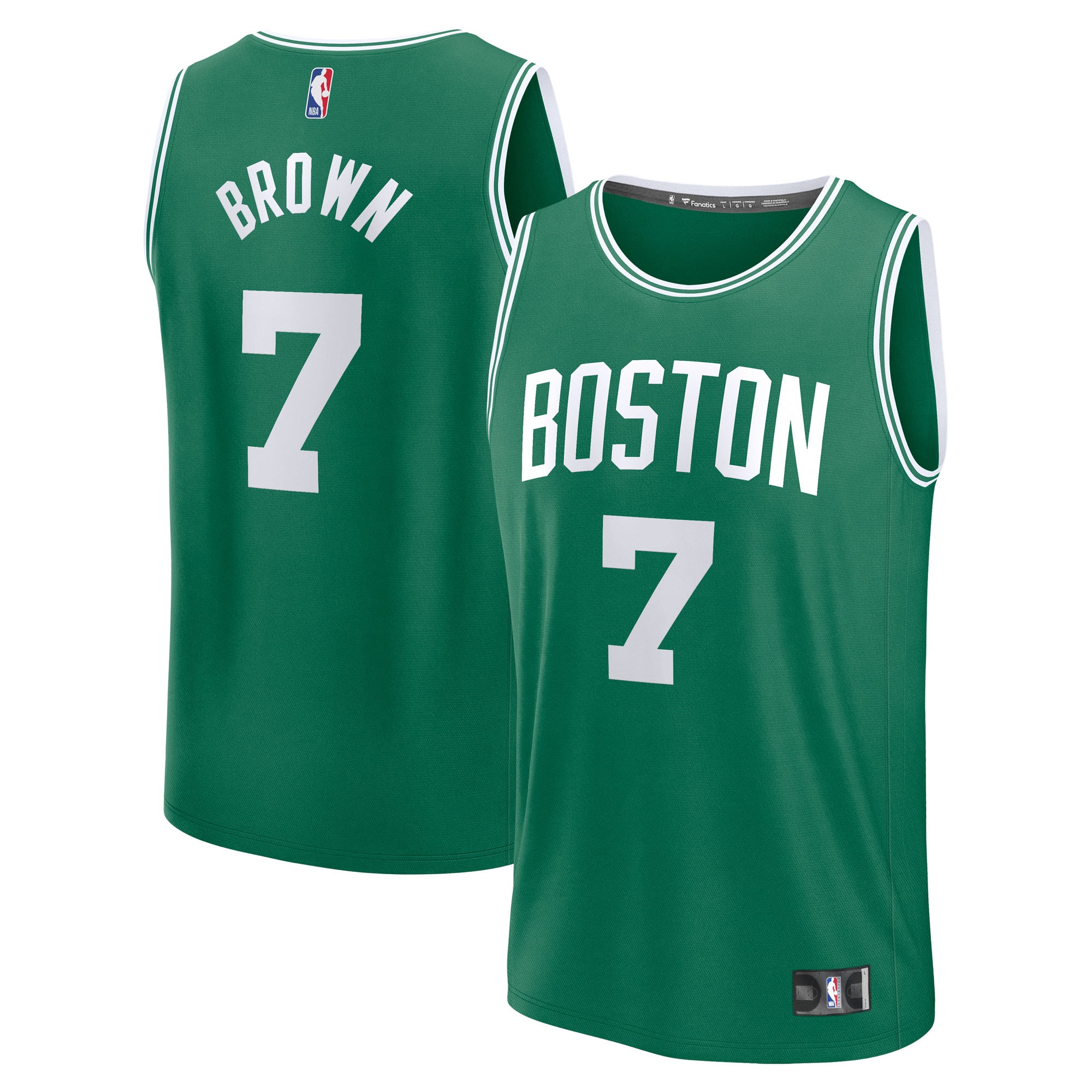 NBA youth boston celtics jaylen brown fanatics kelly green fast break replica player jersey – icon edition Collection - Official Jerseys & Hats | NBA Store