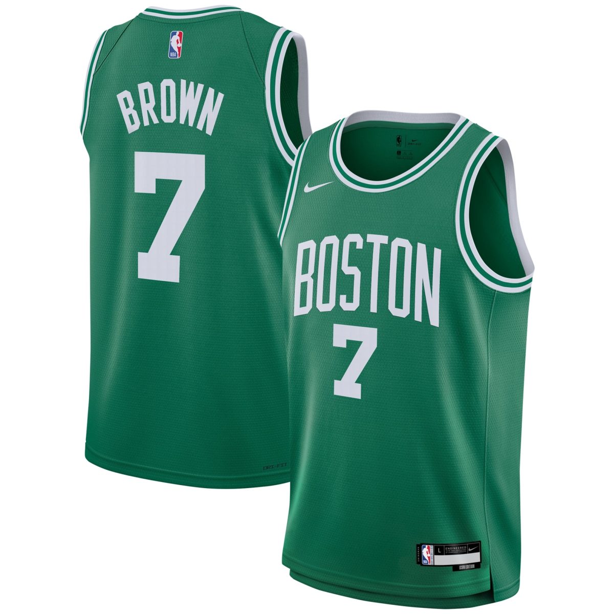 NBA youth boston celtics jaylen brown nike kelly green swingman jersey – icon edition Collection - Official Jerseys & Hats | NBA Store