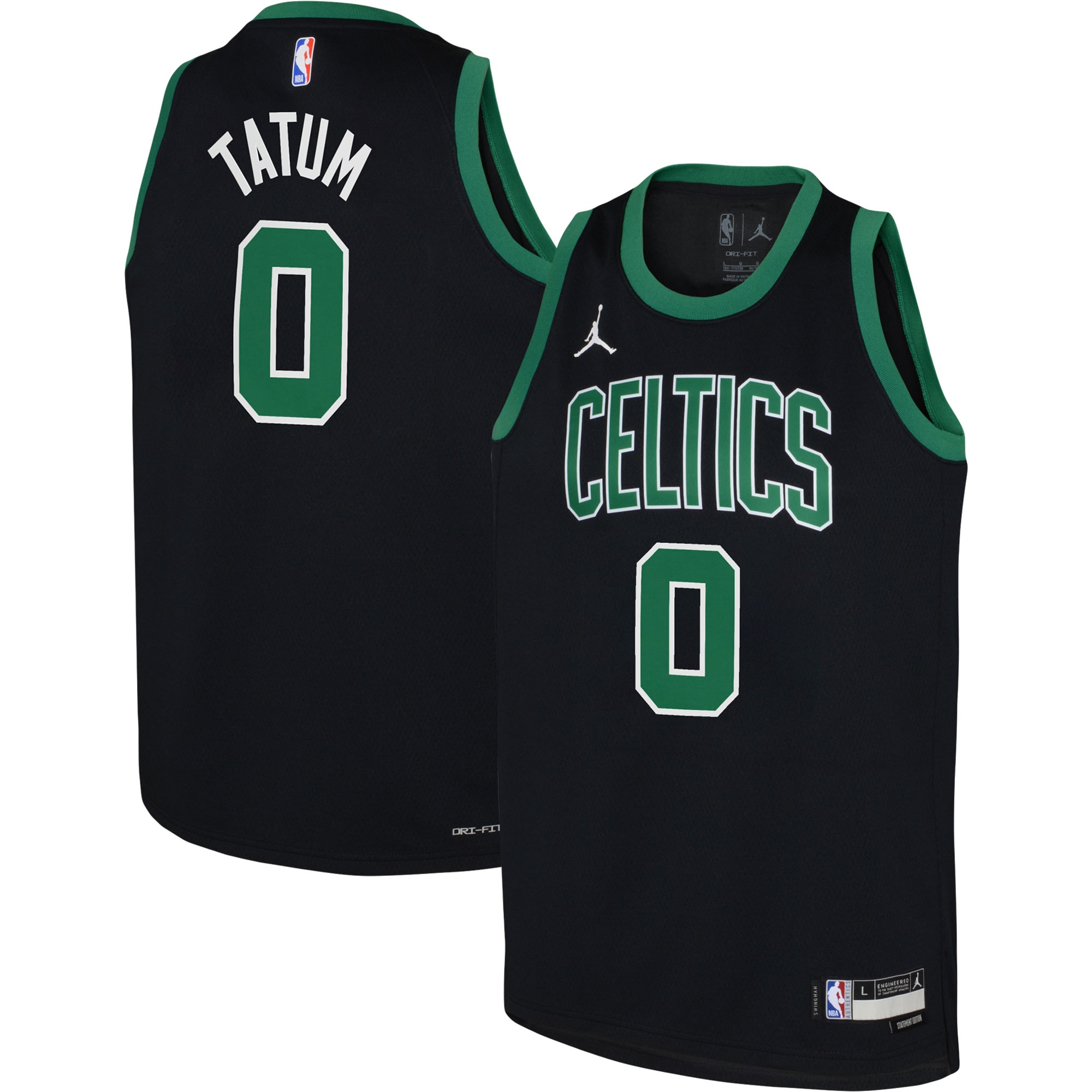 NBA youth boston celtics jayson tatum jordan brand black swingman jersey – statement edition Collection - Official Jerseys & Hats | NBA Store