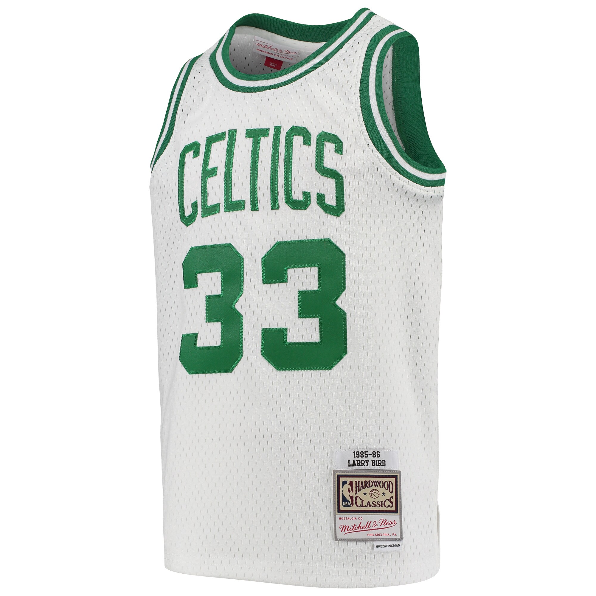NBA youth boston celtics larry bird mitchell amp ness white 1985-86 hardwood classics swingman throwback jersey Collection - Official Jerseys & Hats | NBA Store