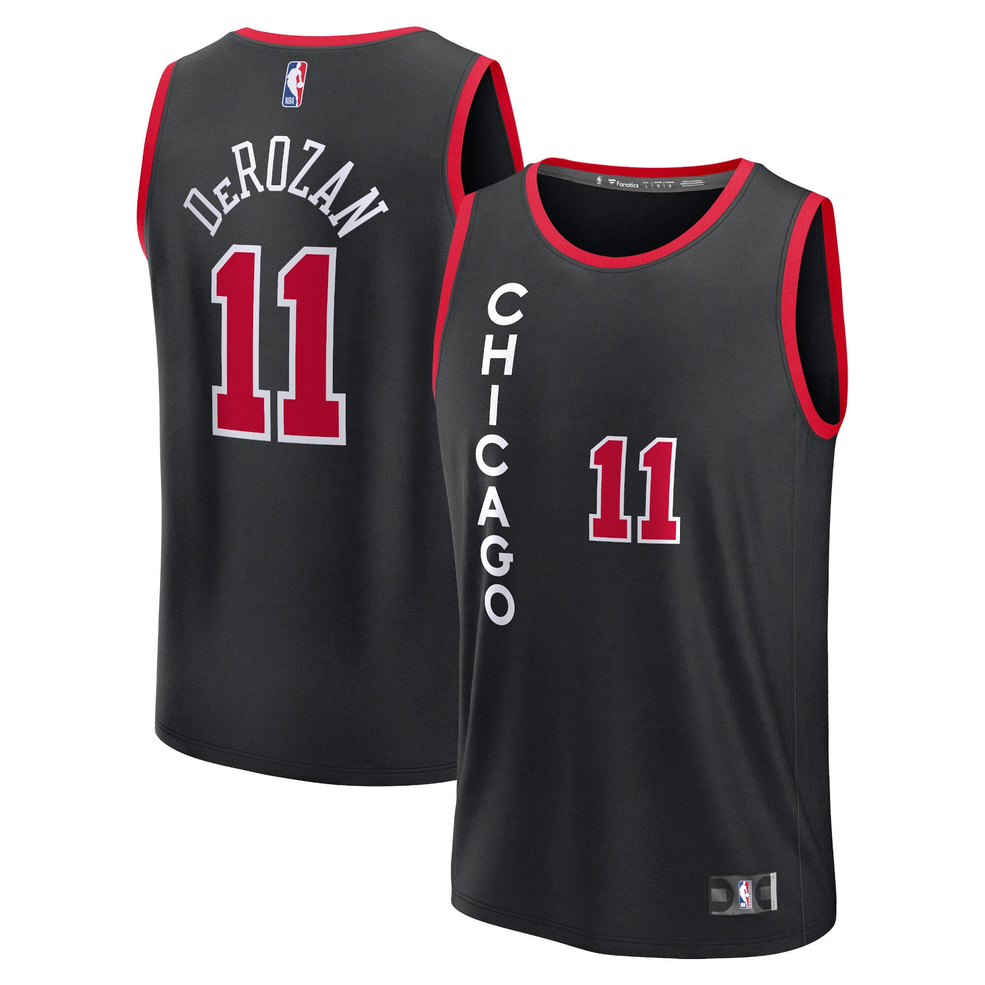 NBA youth chicago bulls demar derozan fanatics black fast break jersey – city edition Collection - Official Jerseys & Hats | NBA Store