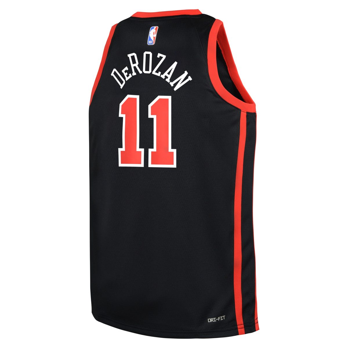 NBA youth chicago bulls demar derozan nike black swingman replica jersey – city edition Collection - Official Jerseys & Hats | NBA Store