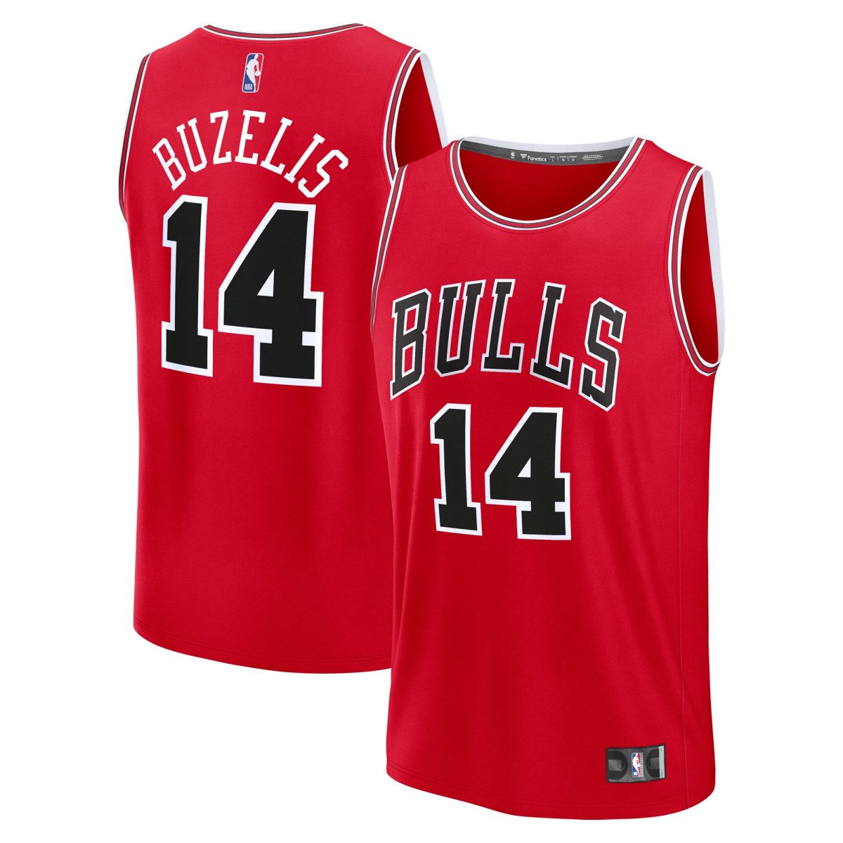 NBA youth chicago bulls matas buzelis fanatics red fast break replica player jersey – icon edition Collection - Official Jerseys & Hats | NBA Store