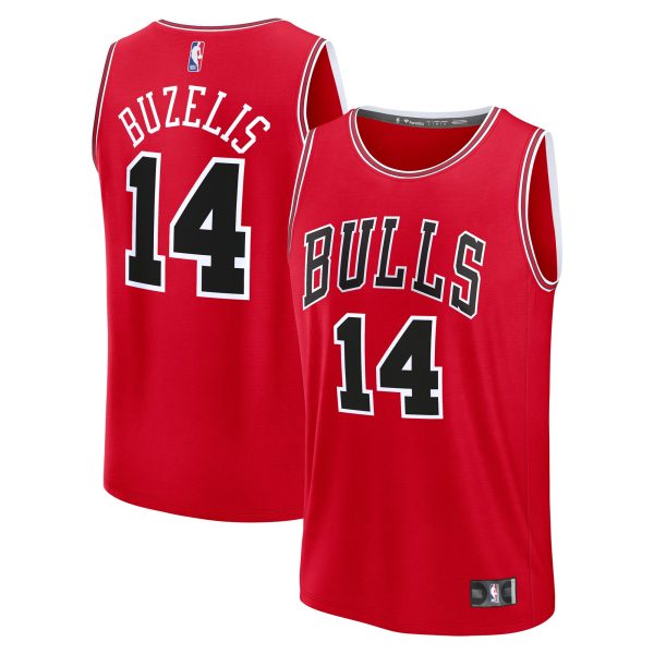 NBA youth chicago bulls matas buzelis fanatics red fast break replica player jersey – icon edition Collection - Official Jerseys & Hats | NBA Store