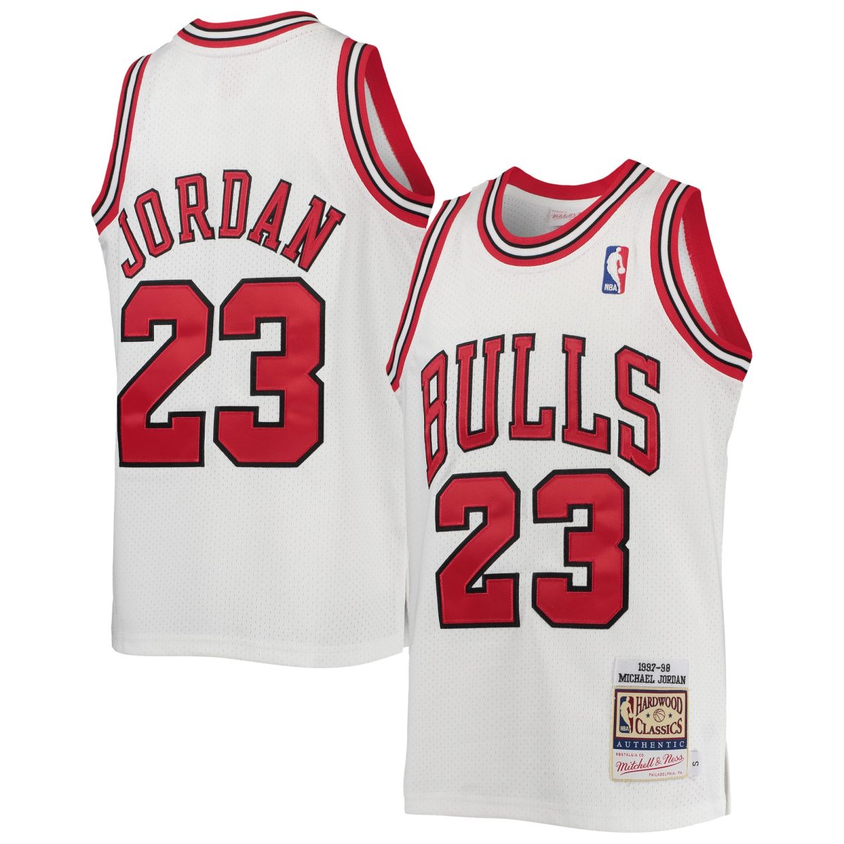NBA youth chicago bulls michael jordan mitchell amp ness white 199798 hardwood classics authentic jersey Collection - Official Jerseys & Hats | NBA Store