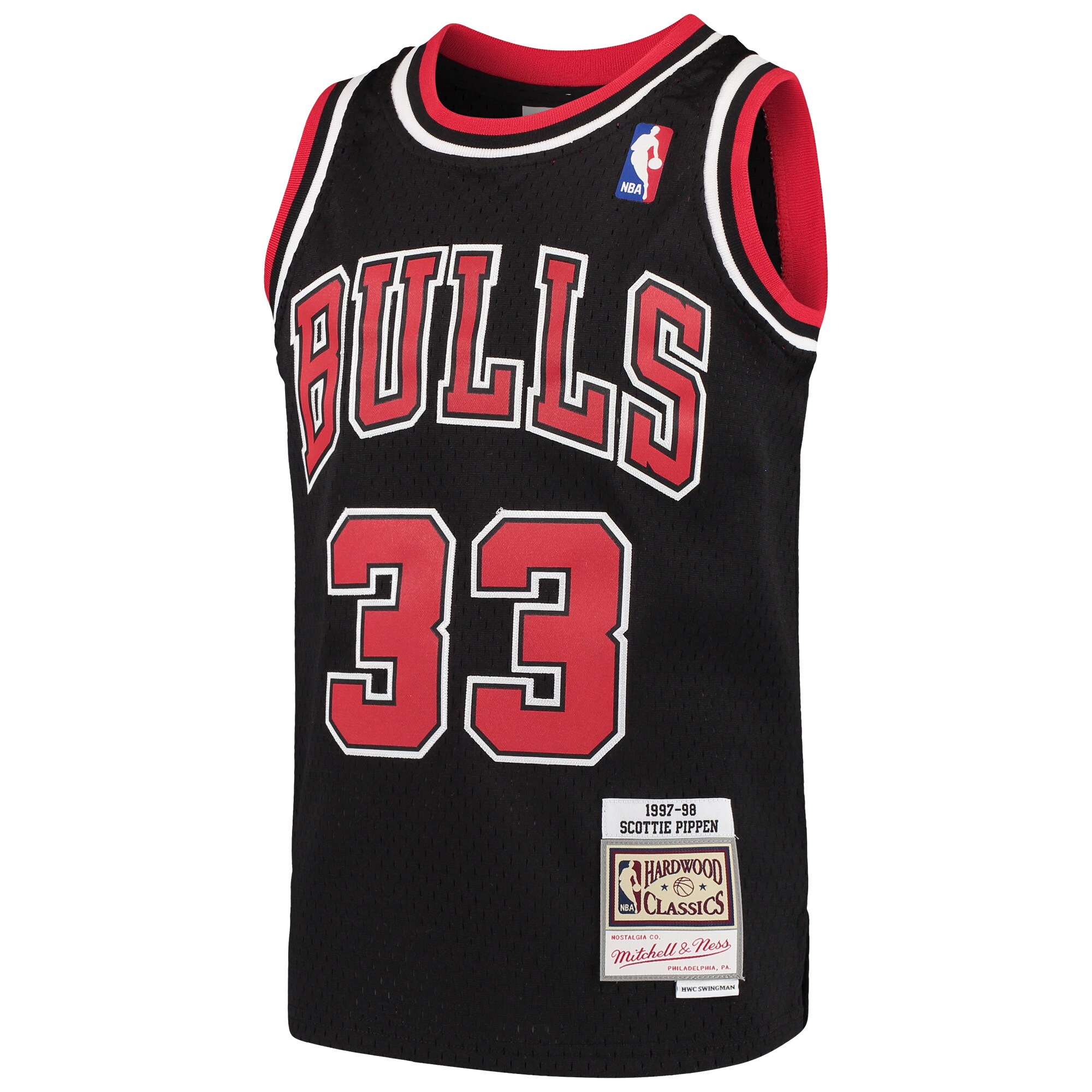 NBA youth chicago bulls scottie pippen mitchell amp ness black hardwood classics swingman throwback jersey Collection - Official Jerseys & Hats | NBA Store