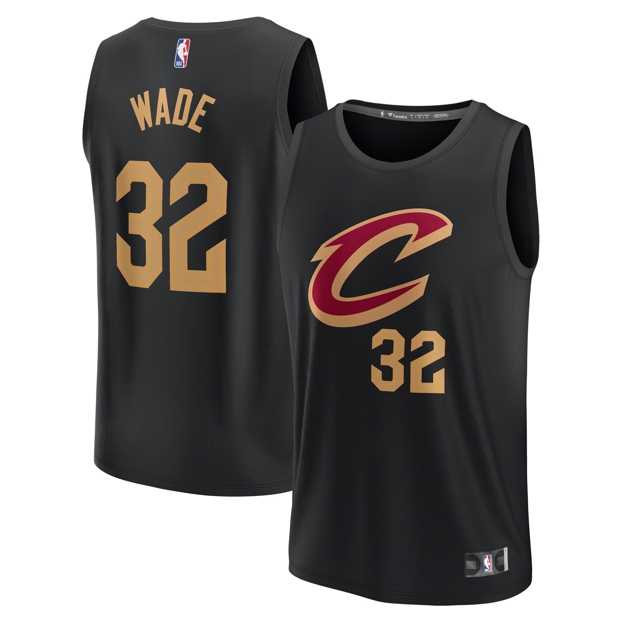 NBA youth cleveland cavaliers dean wade fanatics black fast break replica player jersey – statement edition Collection - Official Jerseys & Hats | NBA Store