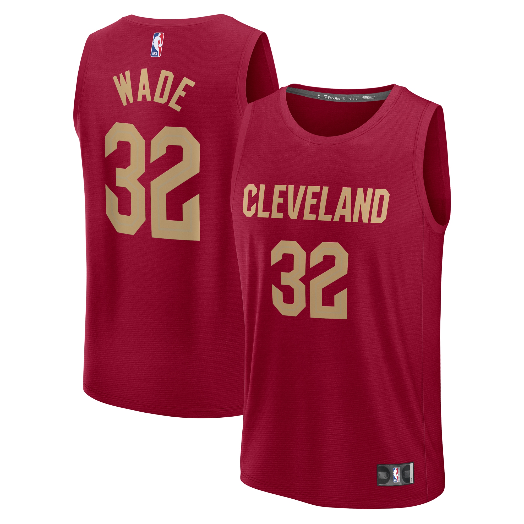 NBA youth cleveland cavaliers dean wade fanatics wine fast break player jersey – icon edition Collection - Official Jerseys & Hats | NBA Store