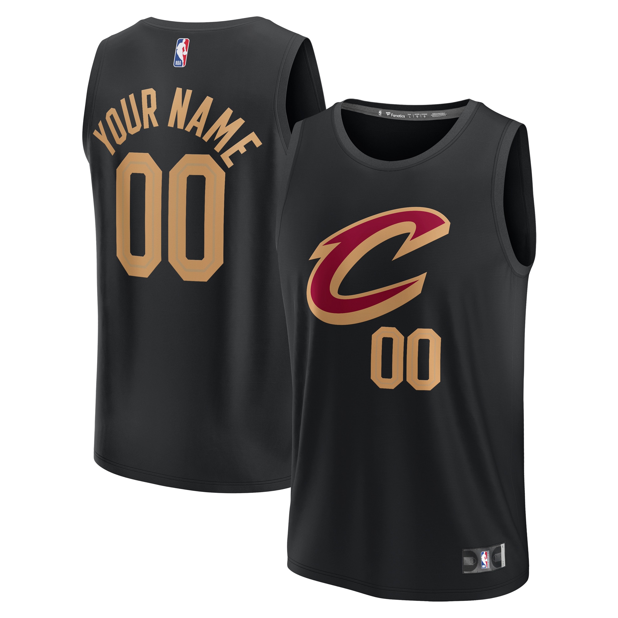 NBA youth cleveland cavaliers fanatics black fast break replica custom jersey – statement edition Collection - Official Jerseys & Hats | NBA Store