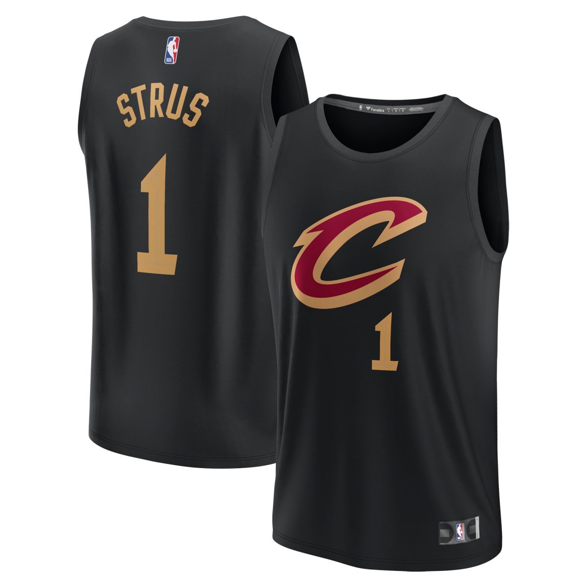 NBA youth cleveland cavaliers max strus fanatics black fast break replica player jersey – statement edition Collection - Official Jerseys & Hats | NBA Store