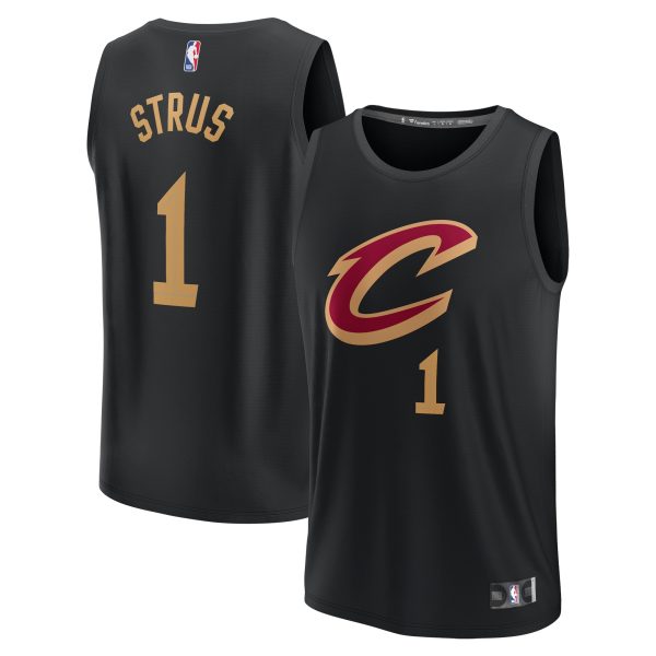 NBA youth cleveland cavaliers max strus fanatics black fast break replica player jersey – statement edition Collection - Official Jerseys & Hats | NBA Store