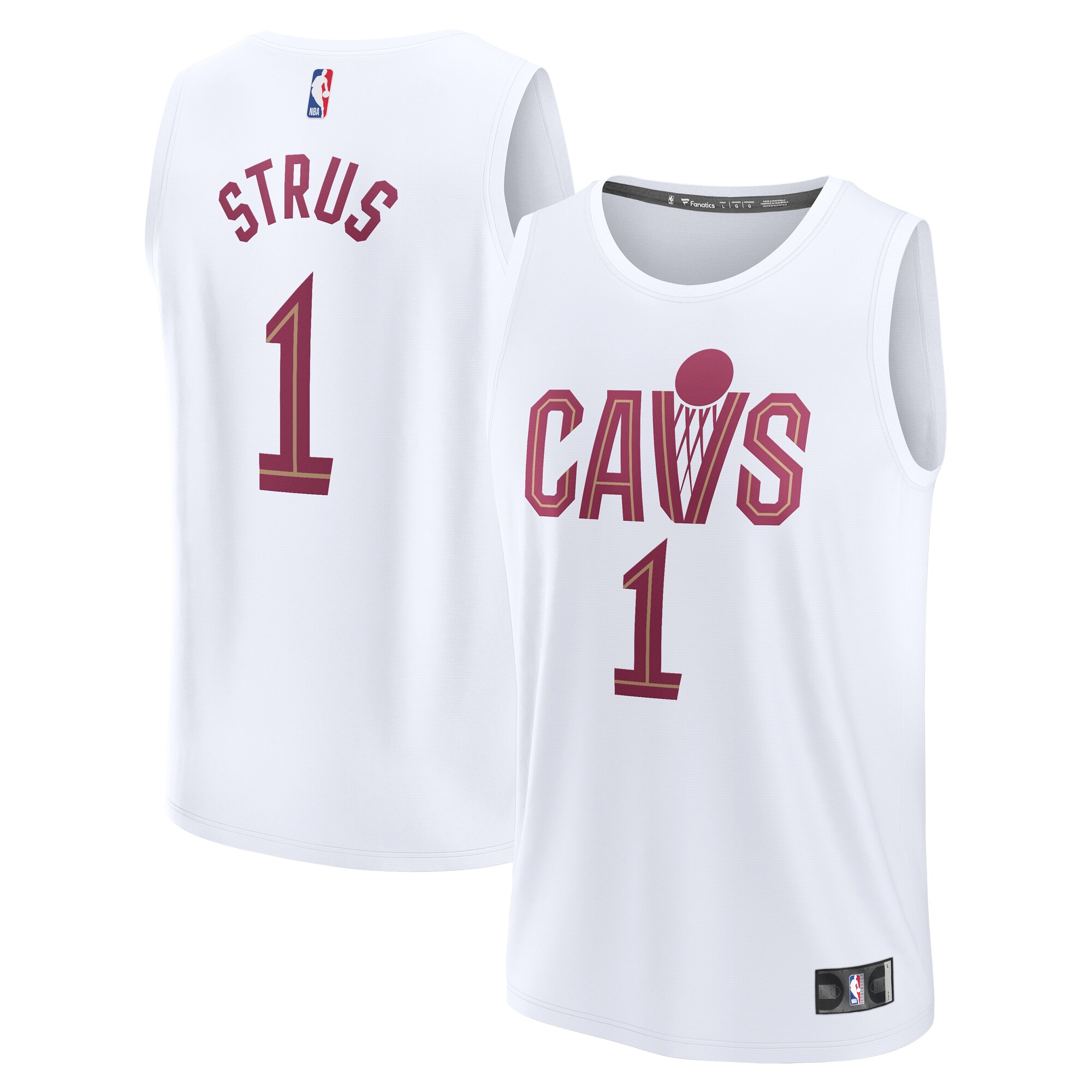 NBA youth cleveland cavaliers max strus fanatics white fast break replica player jersey – association edition Collection - Official Jerseys & Hats | NBA Store