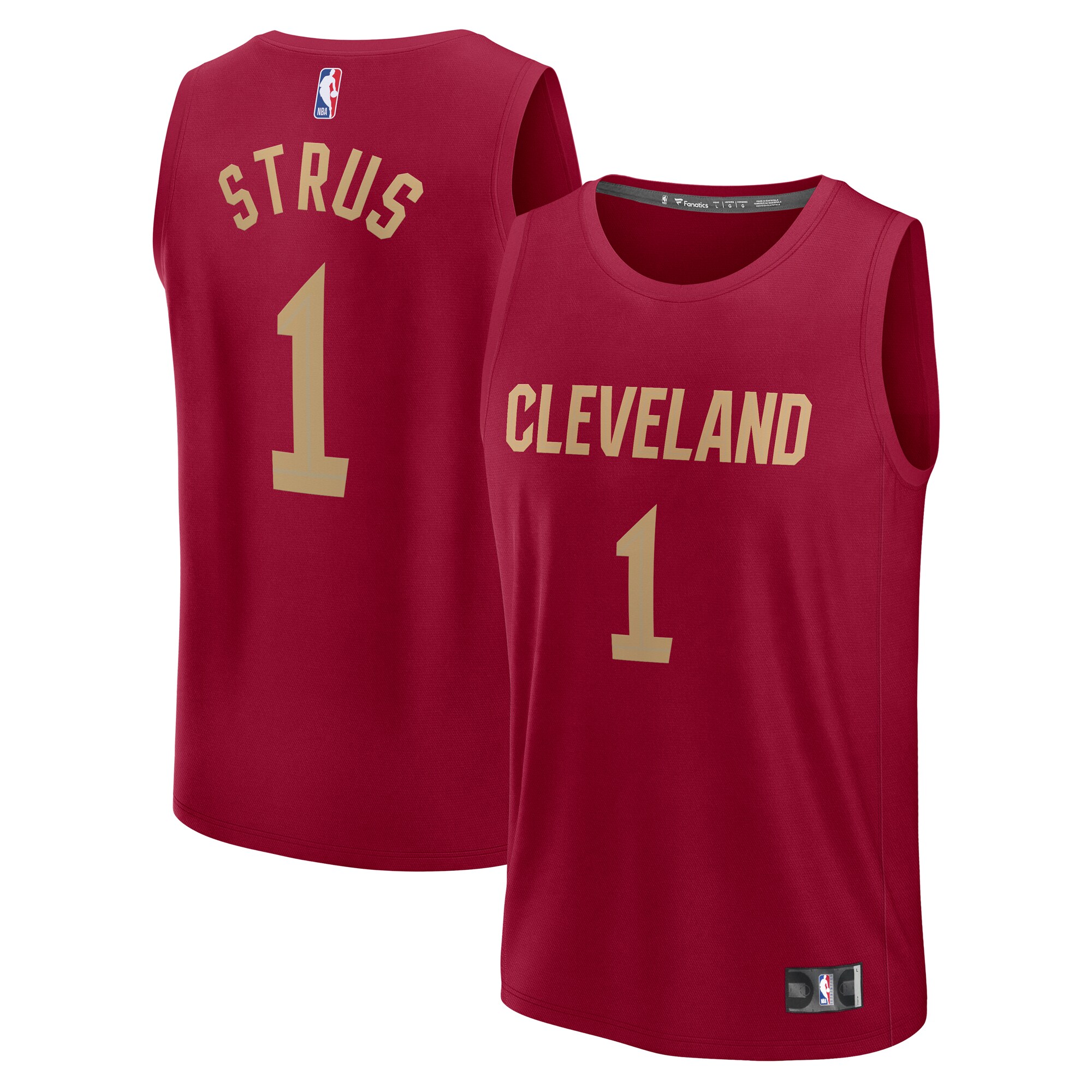 NBA youth cleveland cavaliers max strus fanatics wine fast break player jersey – icon edition Collection - Official Jerseys & Hats | NBA Store