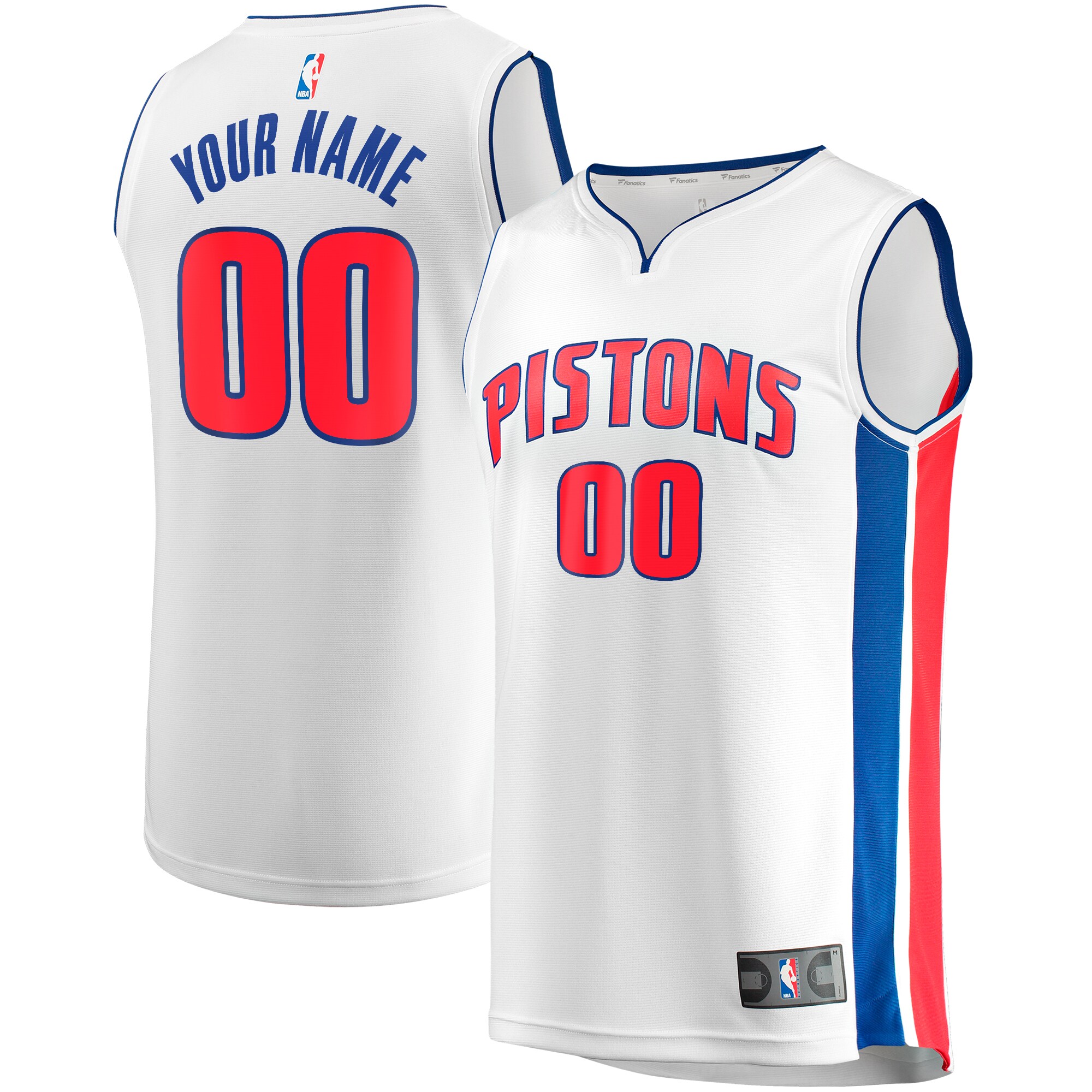 NBA youth detroit pistons fanatics white fast break replica custom jersey – association edition Collection - Official Jerseys & Hats | NBA Store