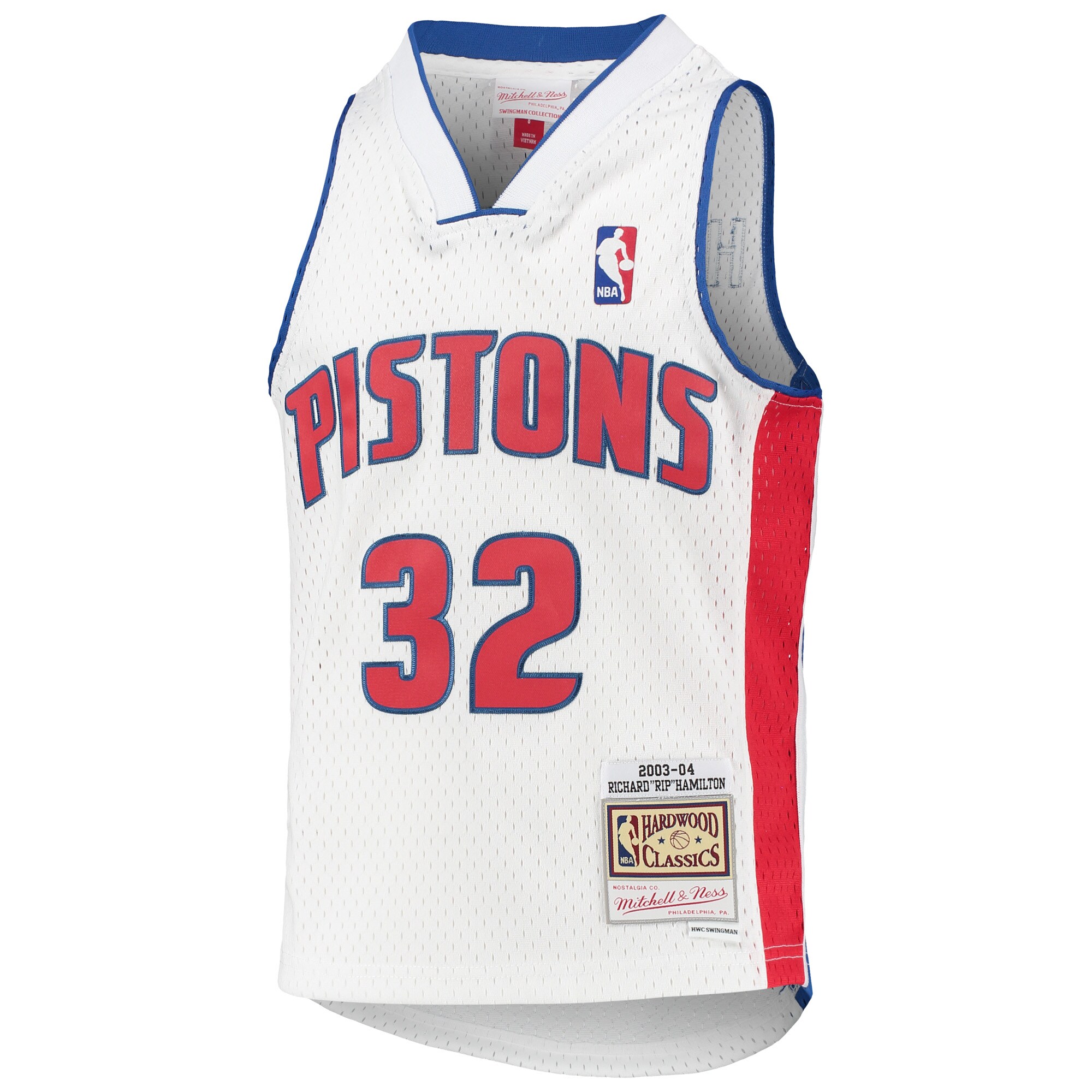 NBA youth detroit pistons richard hamilton mitchell amp ness white 200304 hardwood classics swingman jersey Collection - Official Jerseys & Hats | NBA Store