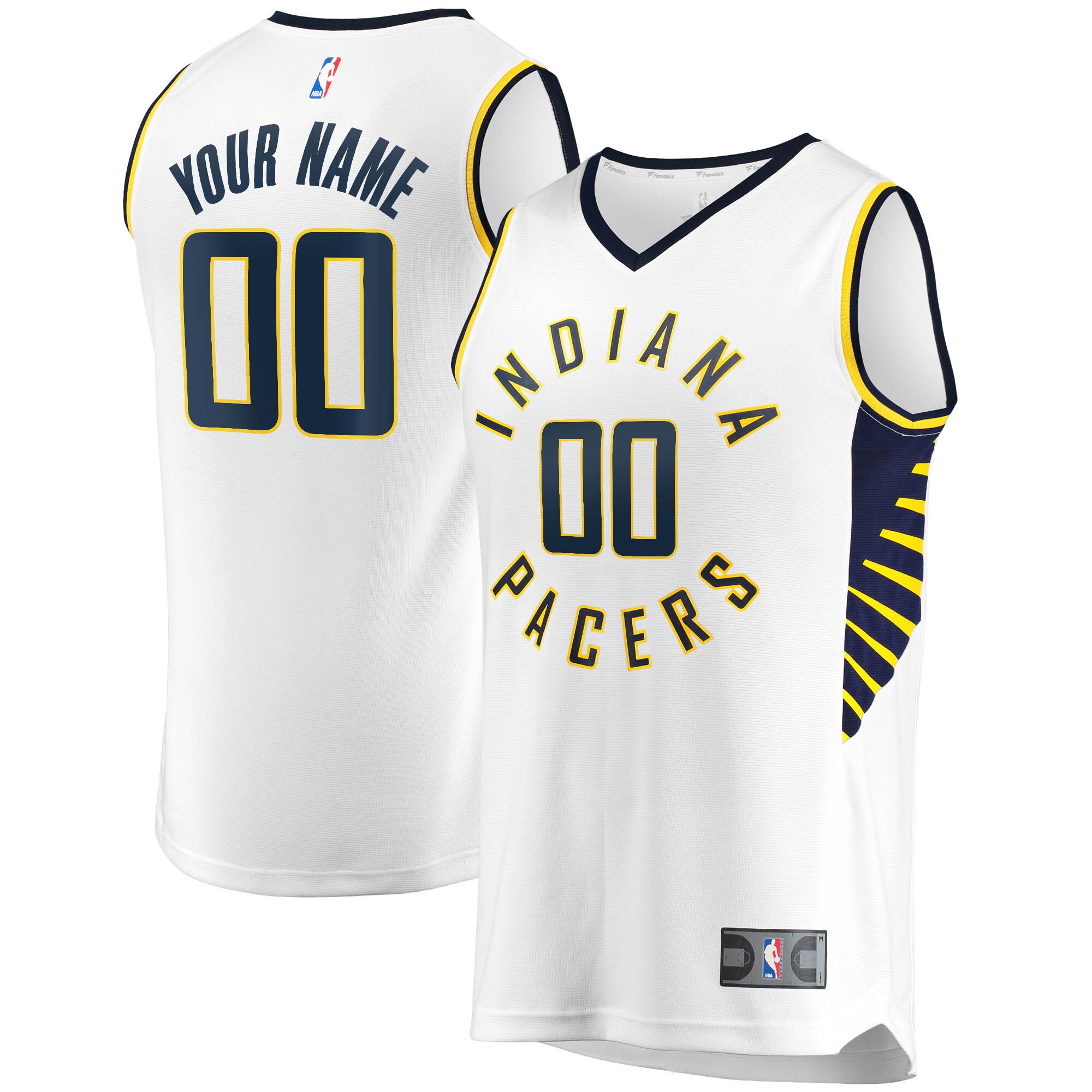 NBA youth indiana pacers fanatics white fast break custom replica jersey – association edition Collection - Official Jerseys & Hats | NBA Store