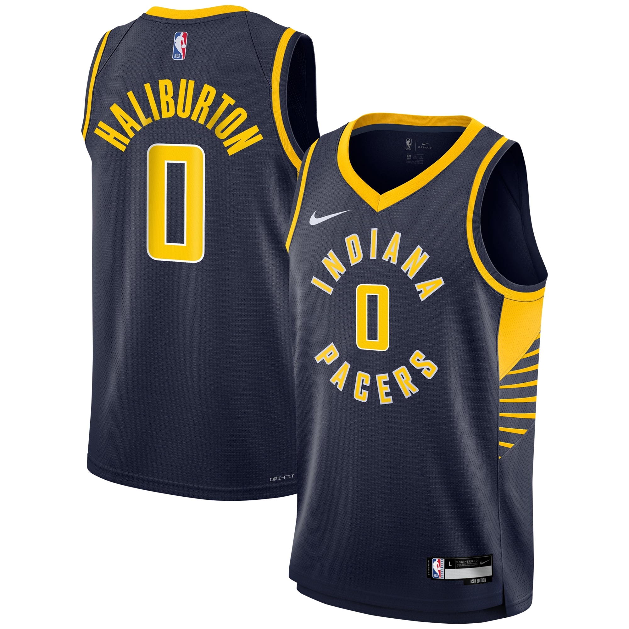 NBA youth indiana pacers tyrese haliburton nike navy swingman jersey – icon edition Collection - Official Jerseys & Hats | NBA Store