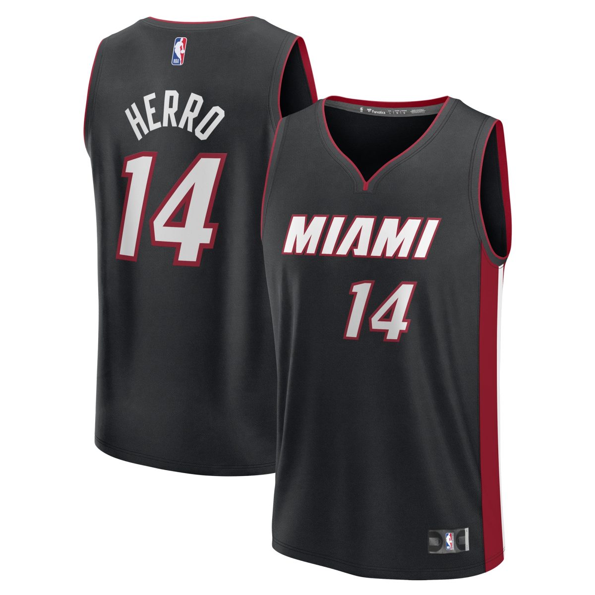 NBA youth miami heat tyler herro fanatics black fast break replica player jersey – icon edition Collection - Official Jerseys & Hats | NBA Store