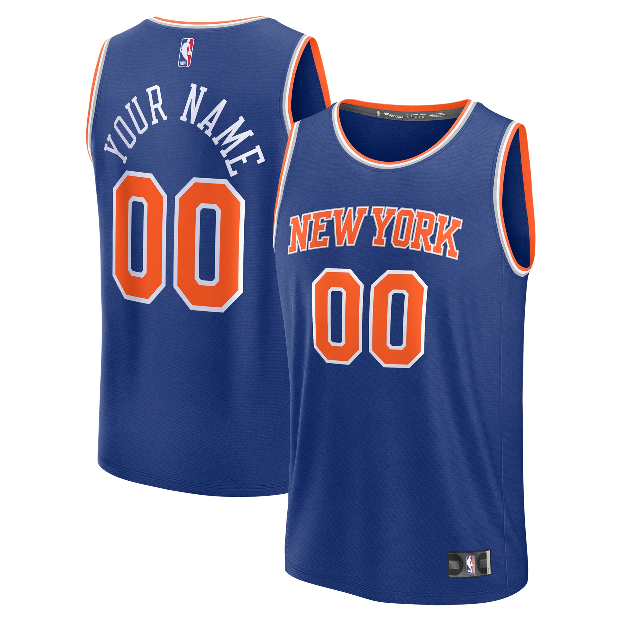 NBA youth new york knicks fanatics blue custom fast break jersey – icon edition Collection - Official Jerseys & Hats | NBA Store