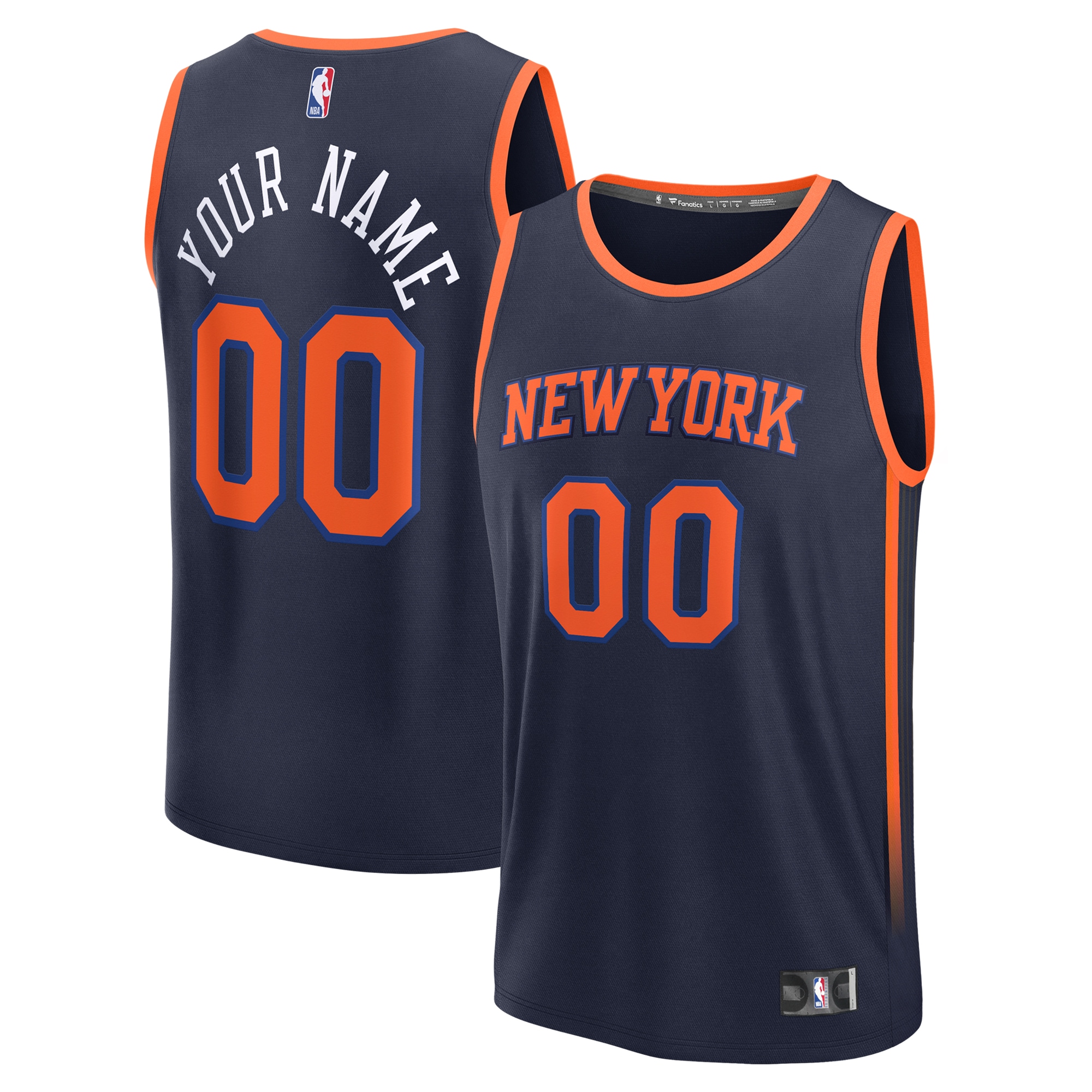 NBA youth new york knicks fanatics navy custom fast break jersey – statement edition Collection - Official Jerseys & Hats | NBA Store
