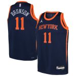 NBA youth new york knicks jalen brunson jordan brand navy swingman jersey – statement edition Collection - Official Jerseys & Hats | NBA Store