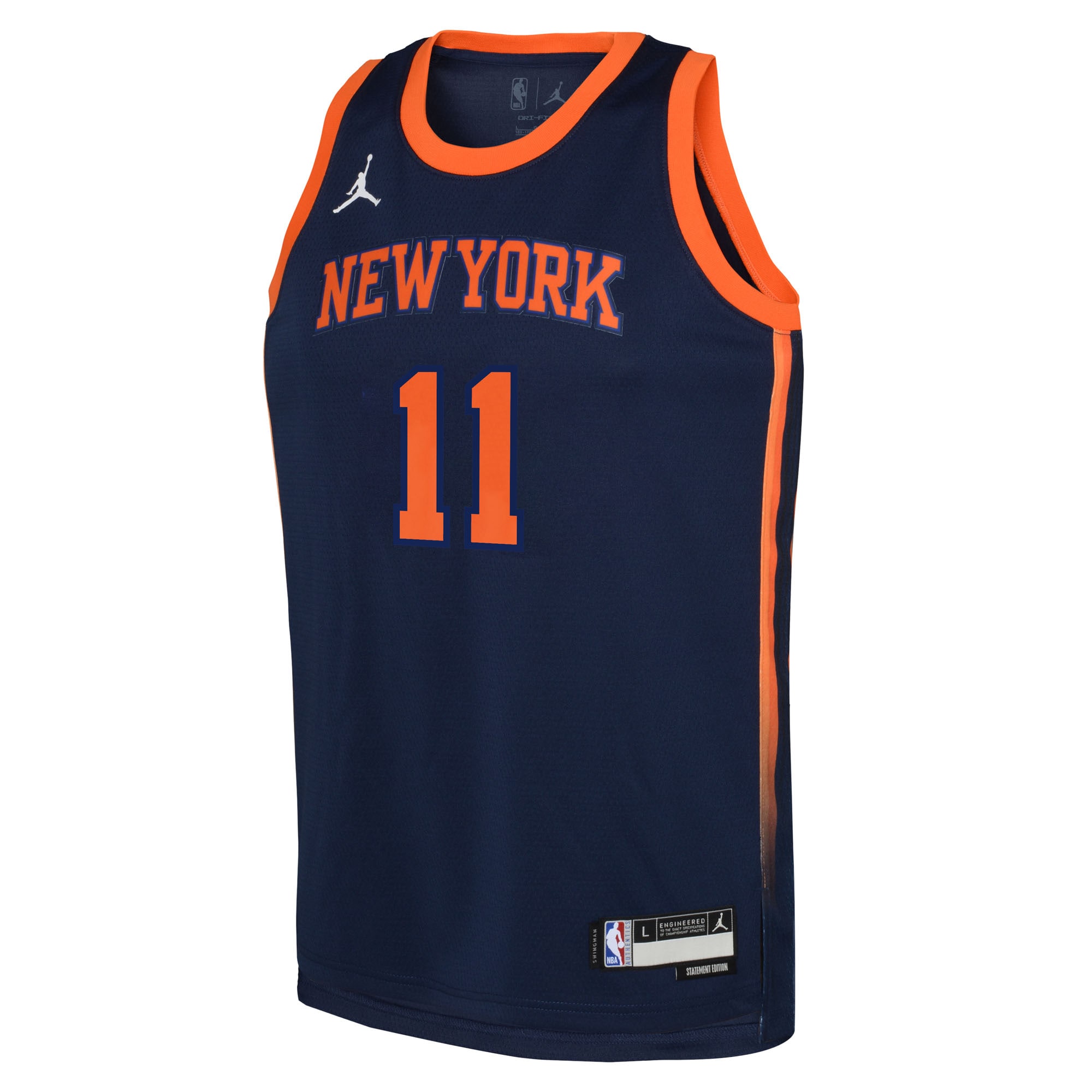 NBA youth new york knicks jalen brunson jordan brand navy swingman jersey – statement edition Collection - Official Jerseys & Hats | NBA Store