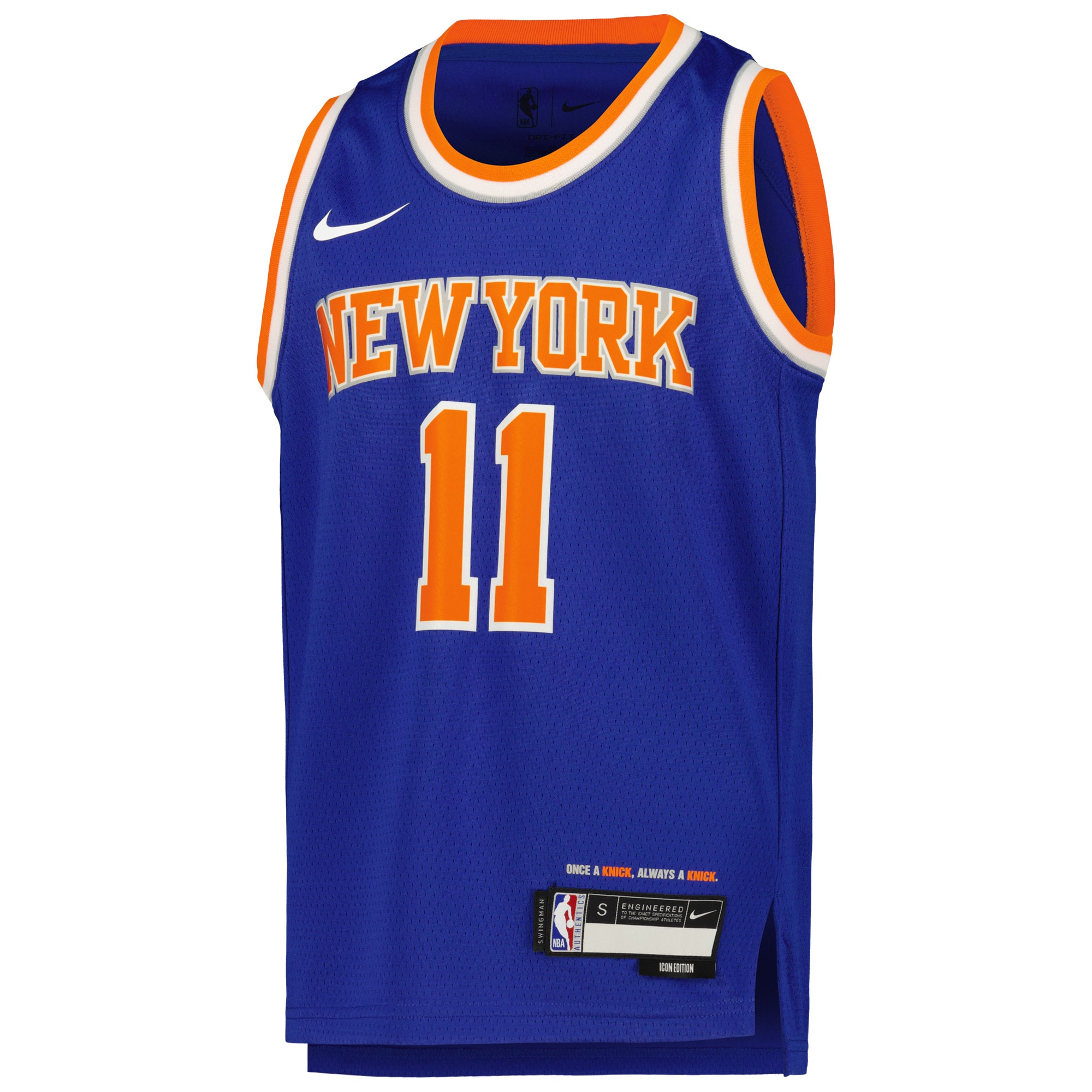 NBA youth new york knicks jalen brunson nike blue swingman jersey – icon edition Collection - Official Jerseys & Hats | NBA Store