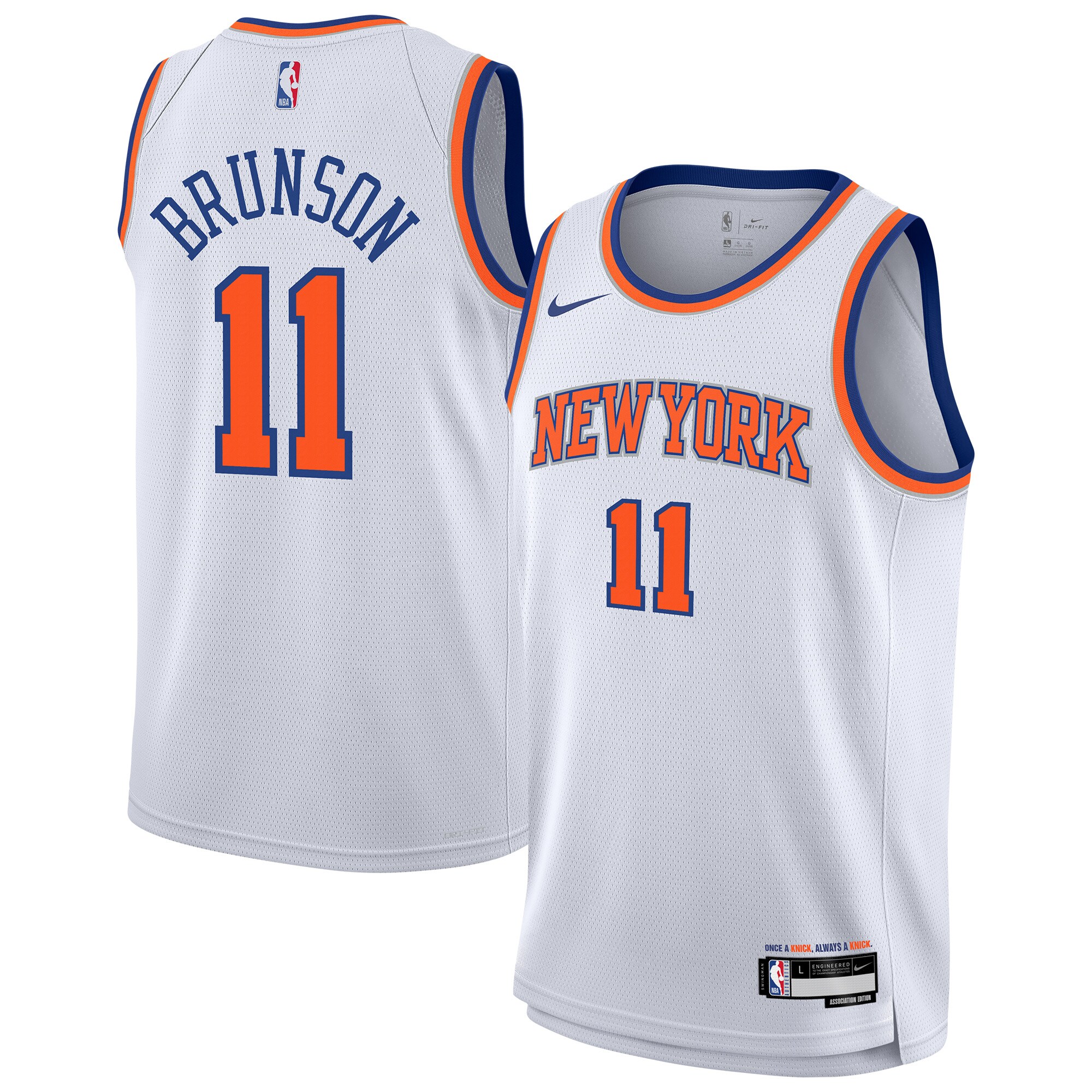NBA youth new york knicks jalen brunson nike white association swingman jersey Collection - Official Jerseys & Hats | NBA Store